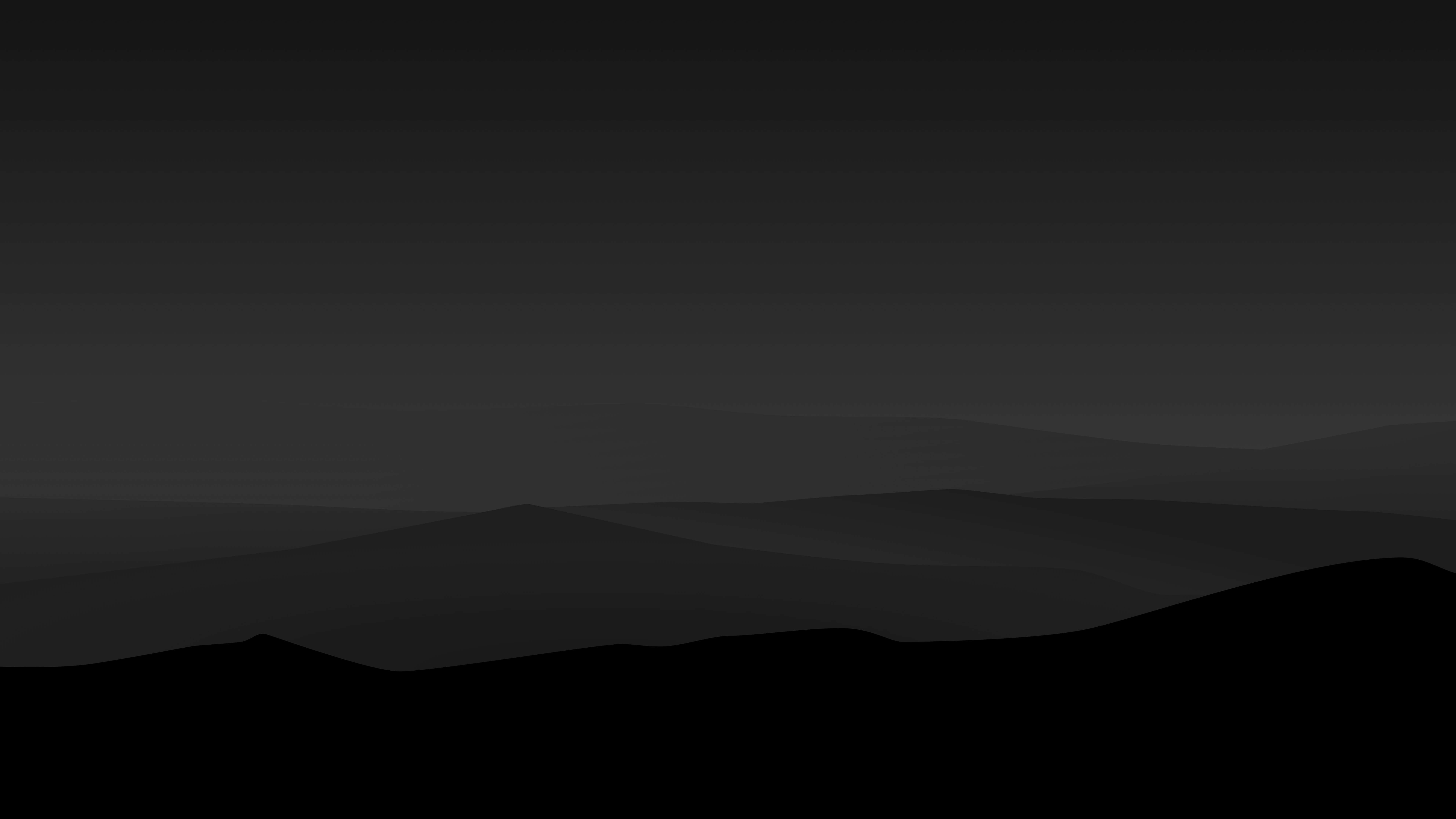 Dark Mountain, Sunset, mountain silhouettes, 8K Desktop Wallpaper