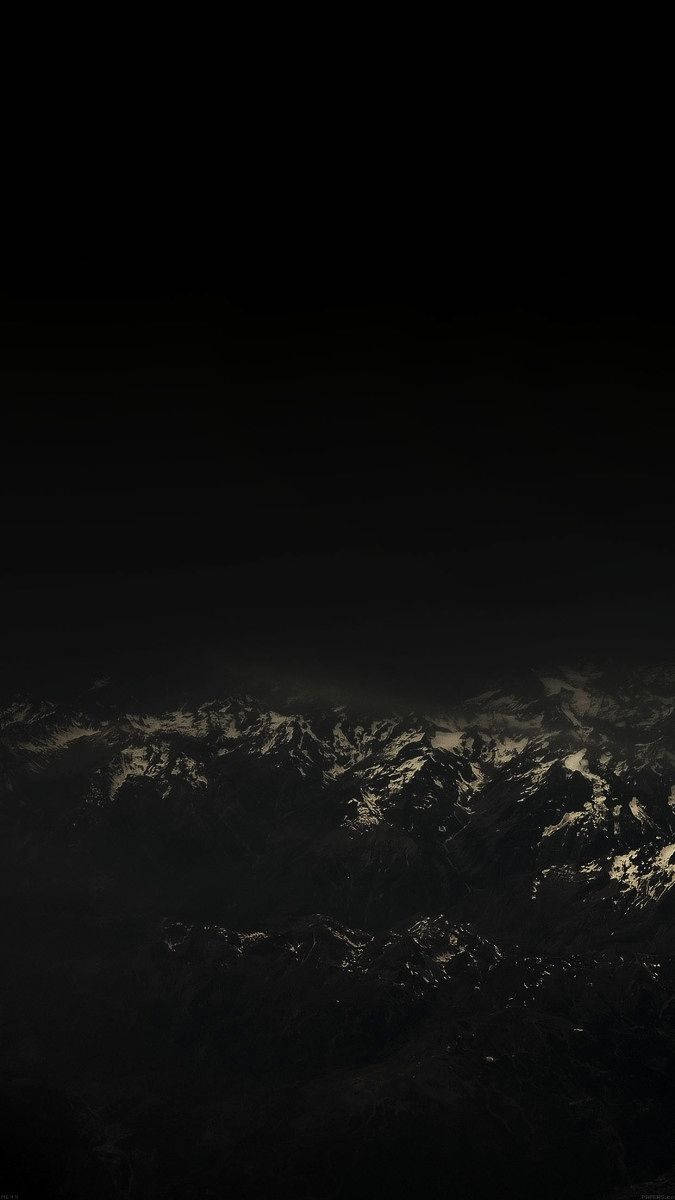 snowy mountains, night sky, snow-capped peaks, SD Phone Wallpaper