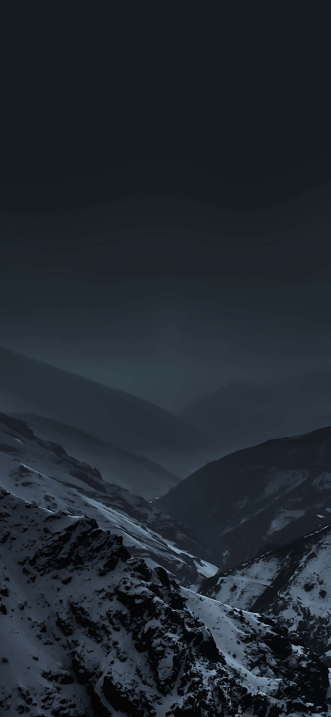 dark nature, mountain valley, dusk, Full HD Phone Wallpaper