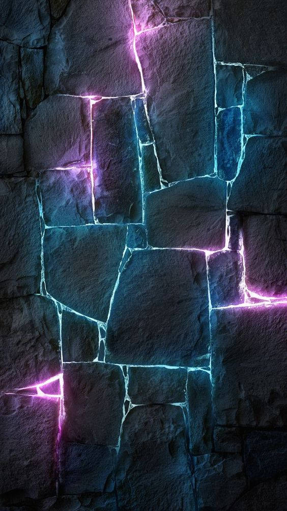 Dark Neon iPhone, neon purple, cyan, SD Phone Wallpaper