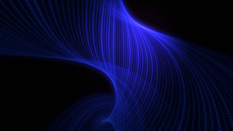 Dark Neon iPhone, electric blue, glowing lines, SD Desktop Wallpaper
