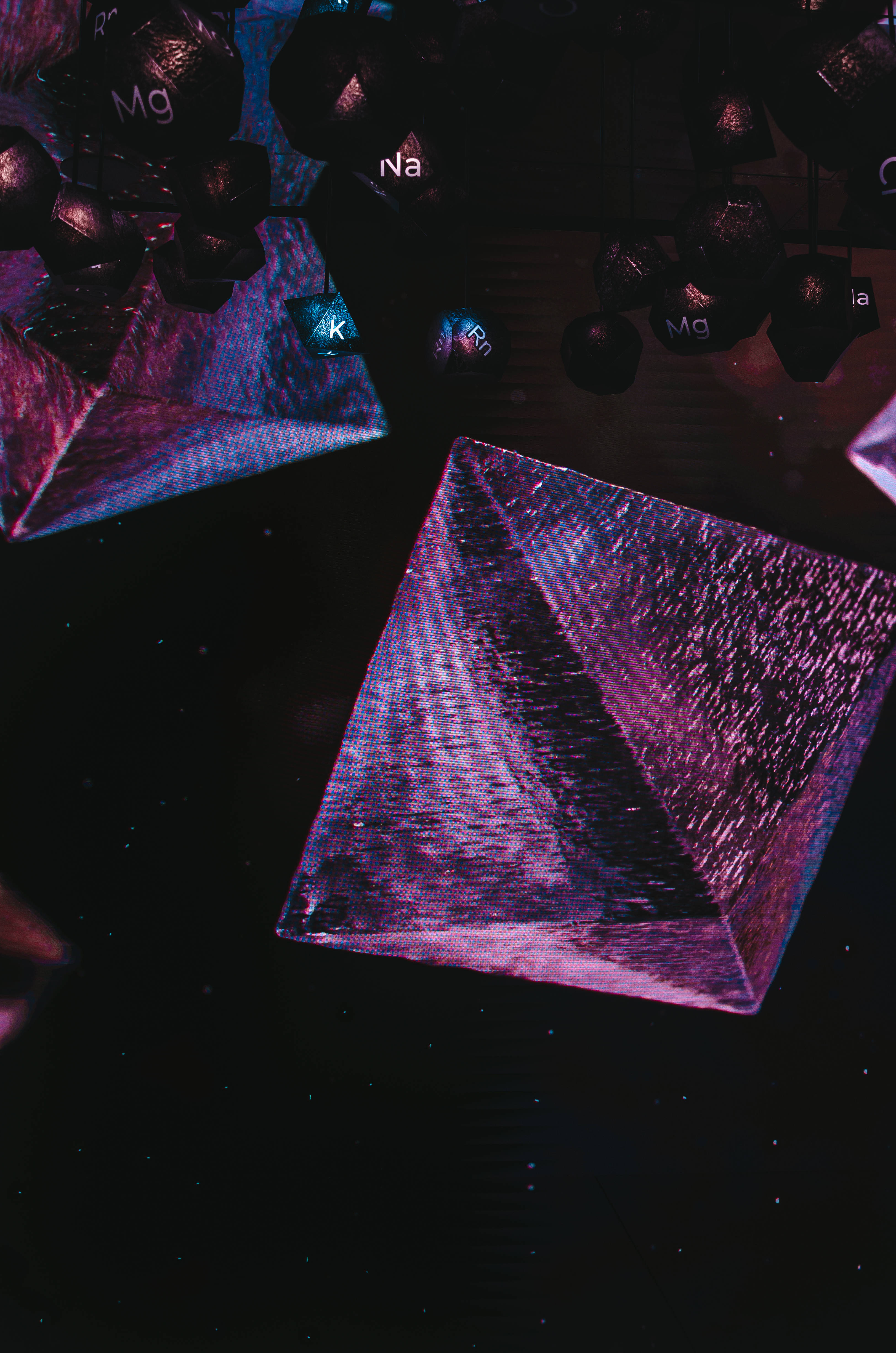 Dark Neon iPhone, purple lights, glowing purple, 4K Phone Wallpaper