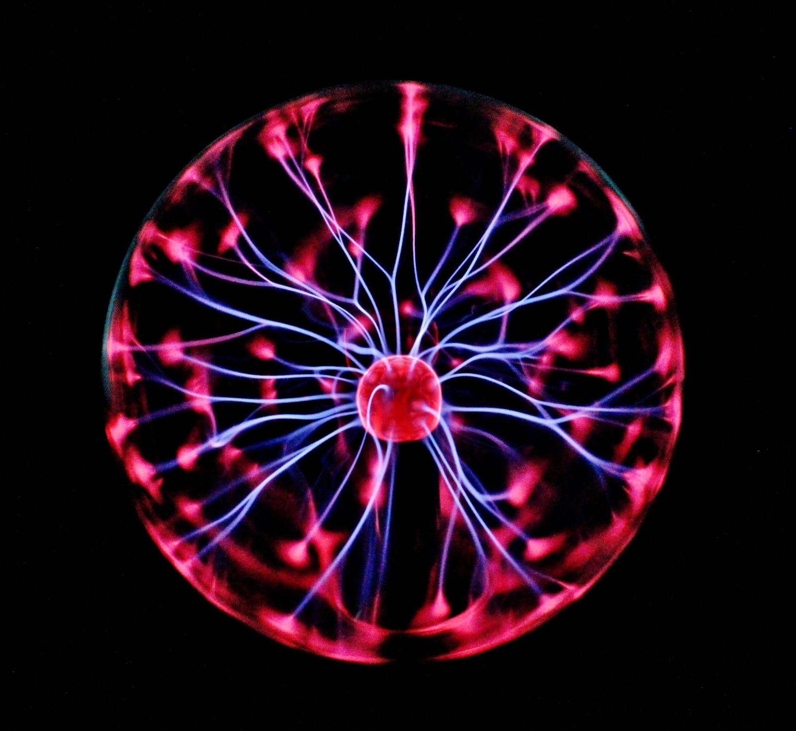 Dark Neon iPhone, plasma ball, vibrant pink, HD Desktop Wallpaper