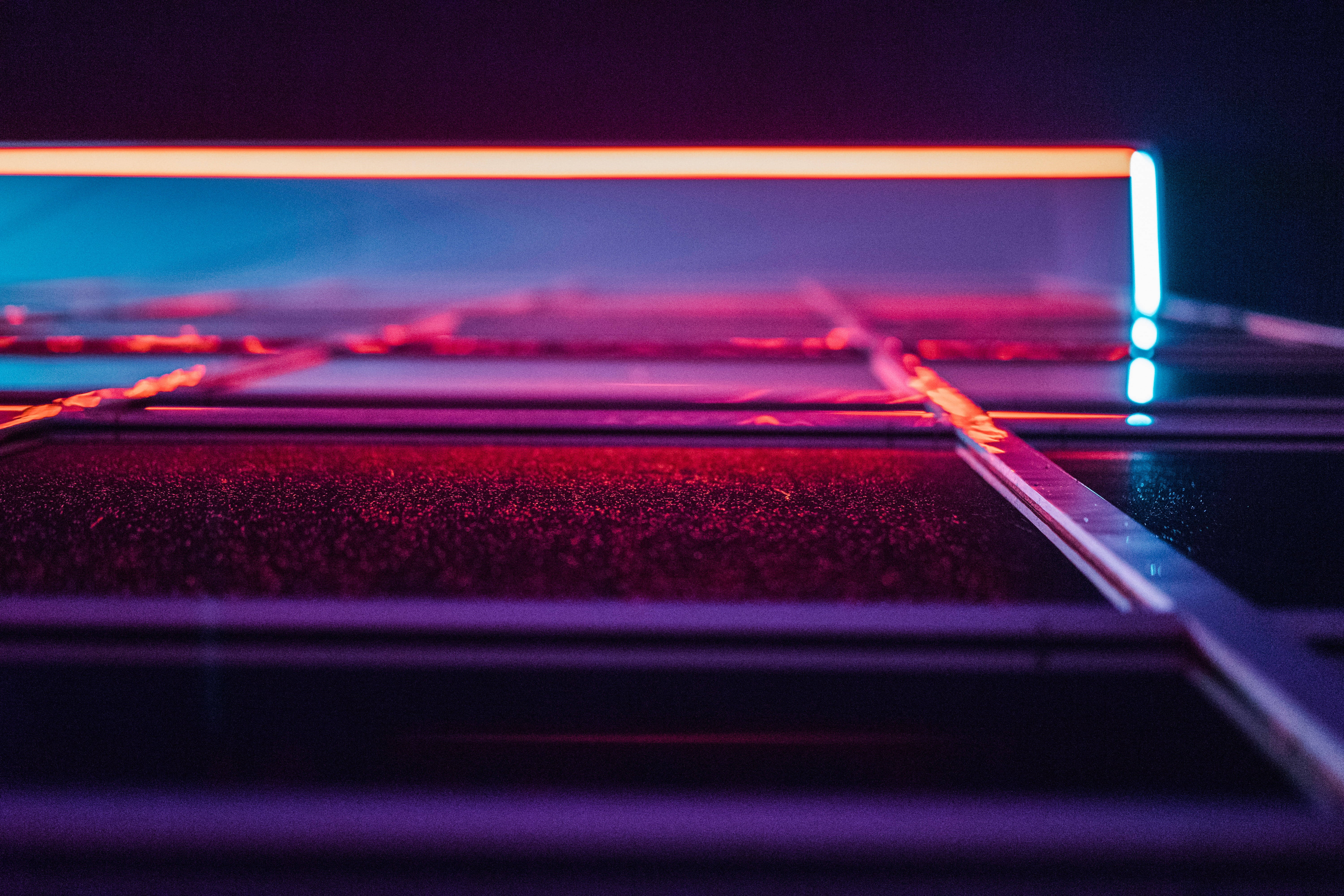 Dark Neon, neon lines, vibrant red, 5K Desktop Wallpaper