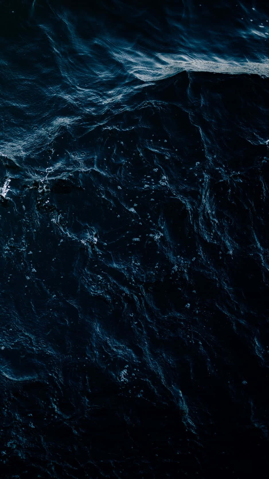 Dark Ocean, deep blue ocean waves, white foam crests, HD Phone Wallpaper