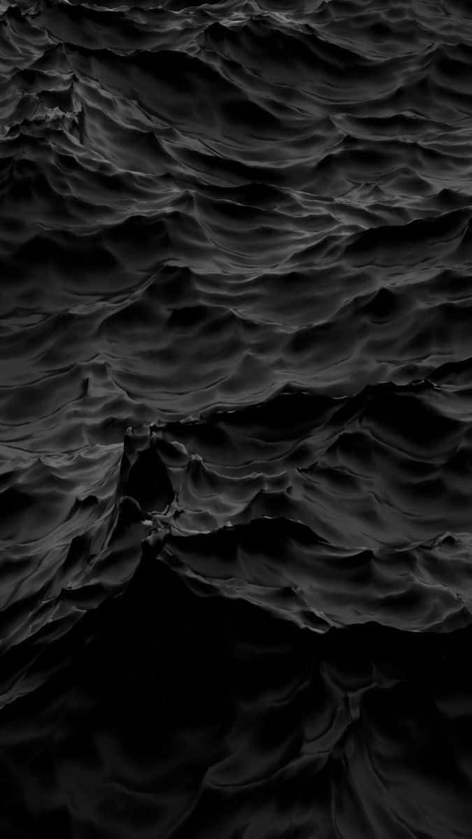 Dark Ocean, monochrome, undulating dark fabric, SD Phone Wallpaper