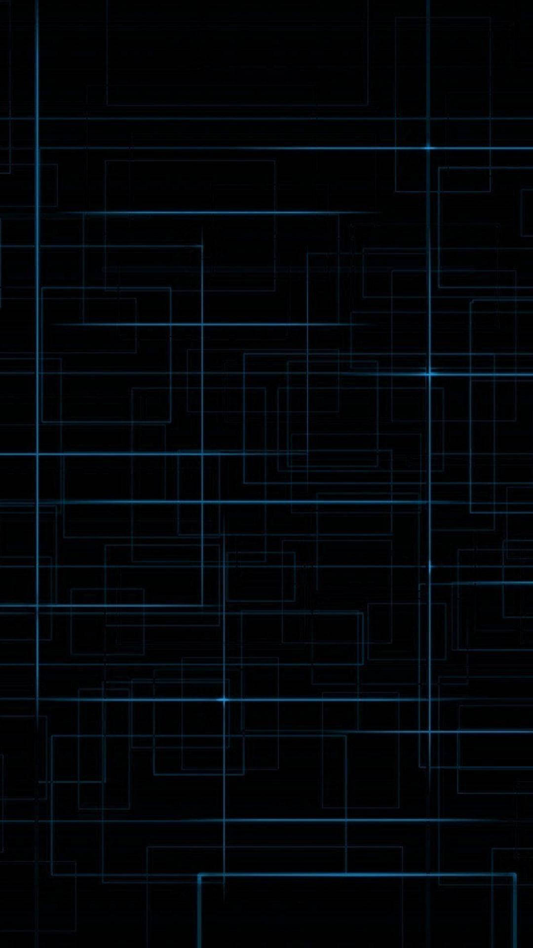 Dark Phone, blue lines, glowing blue lines, Full HD Phone Wallpaper