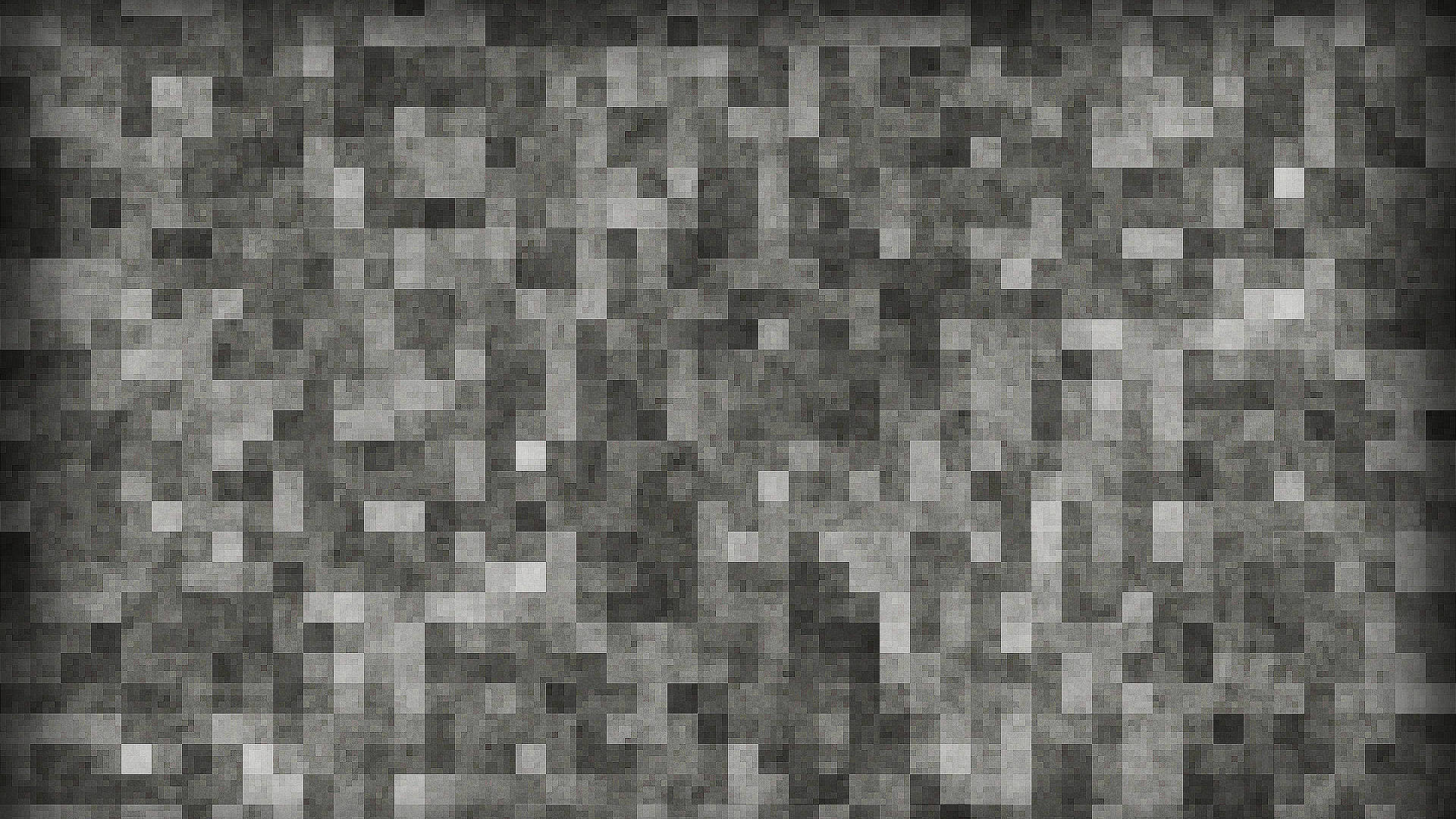 Dark Pixel, monochrome, pixelated texture, Full HD Desktop Wallpaper
