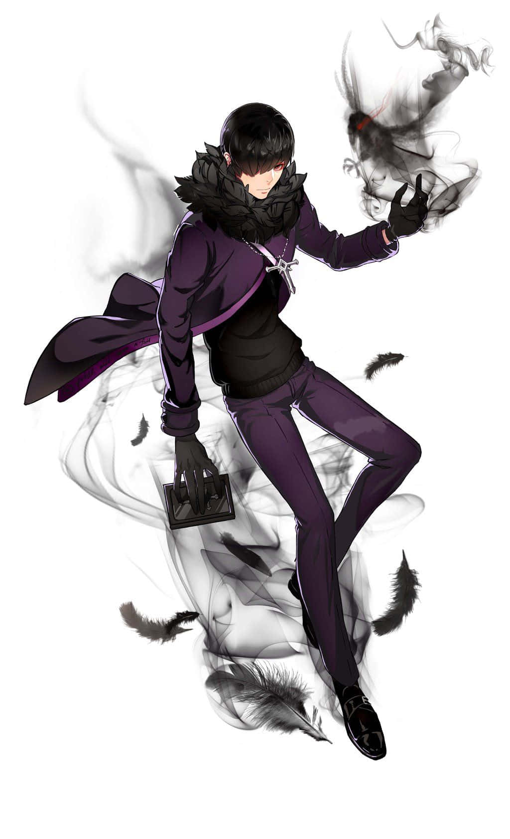 Dark Power, purple suit, swirling smoke, HD Phone Wallpaper