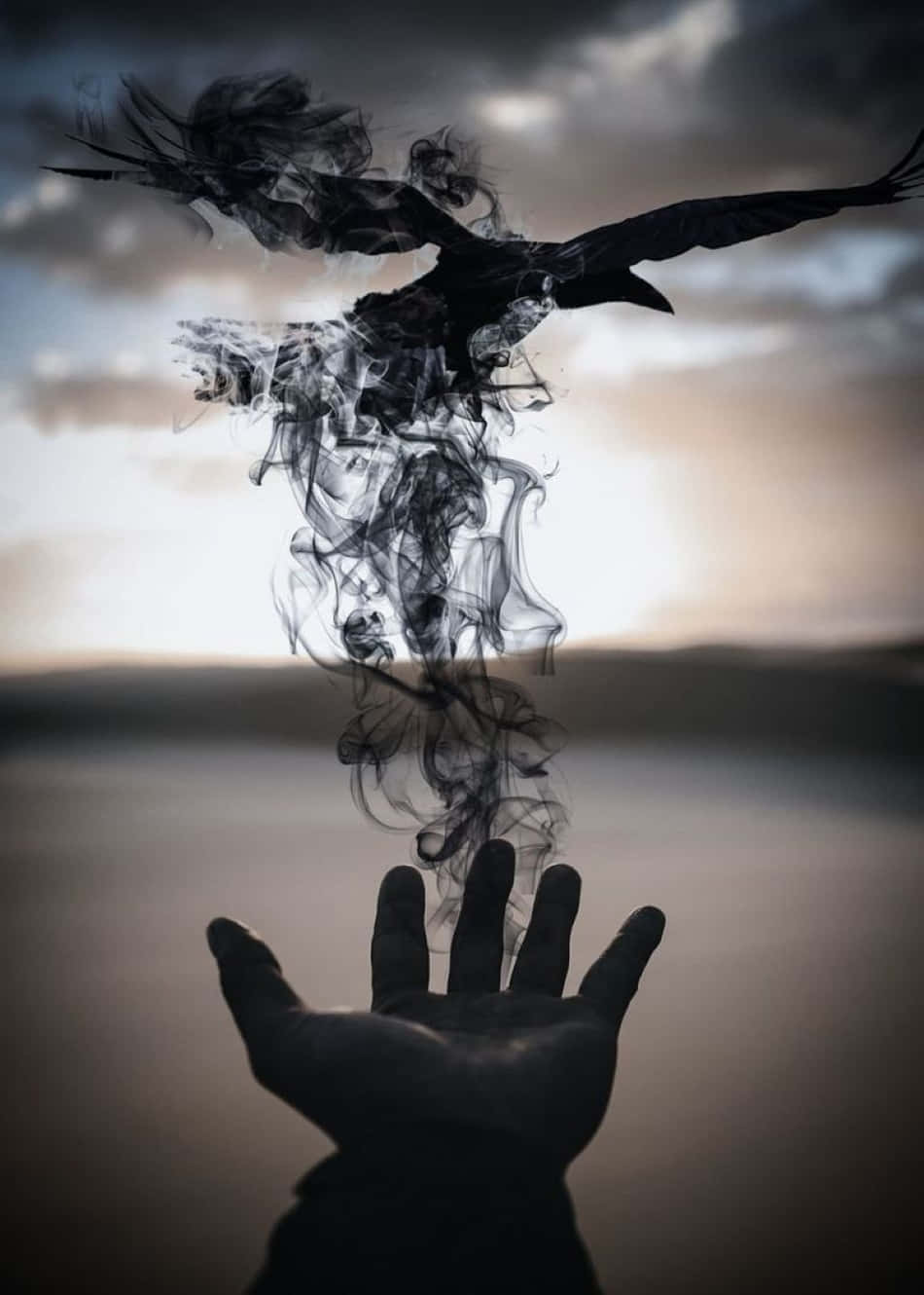 Dark Power, twilight sky, water, HD Phone Wallpaper