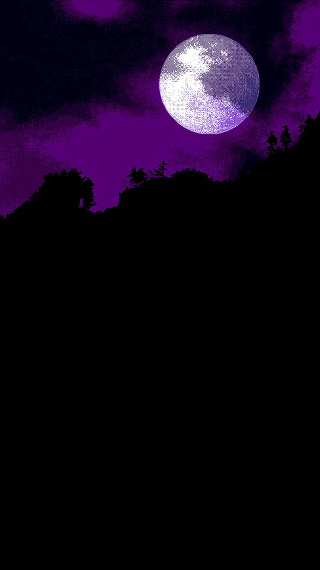 Dark Purple Aesthetic, night moon, luminous textured moon, Full HD Phone Wallpaper