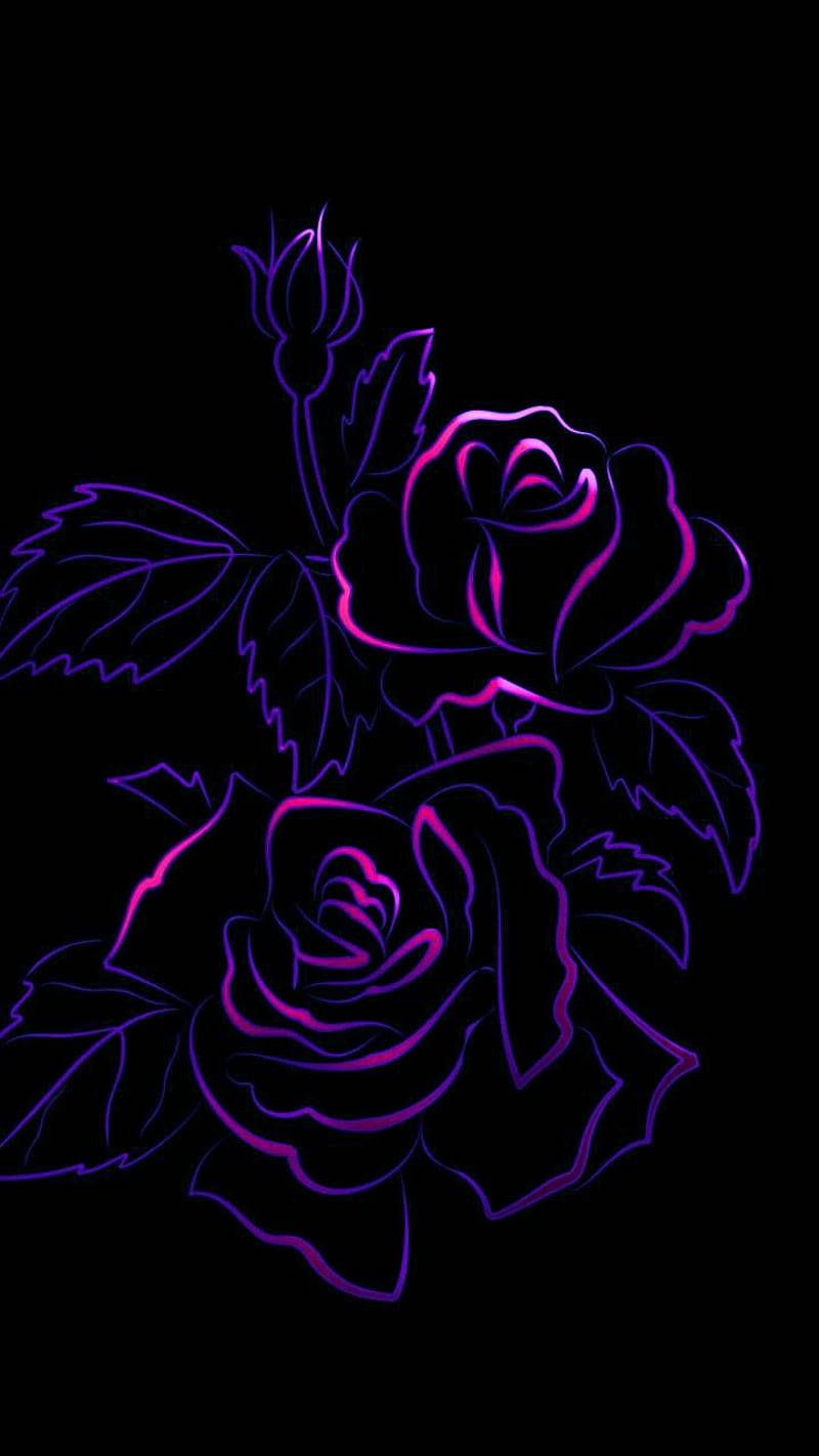 Dark Purple Aesthetic, neon purple, pink, HD Phone Wallpaper