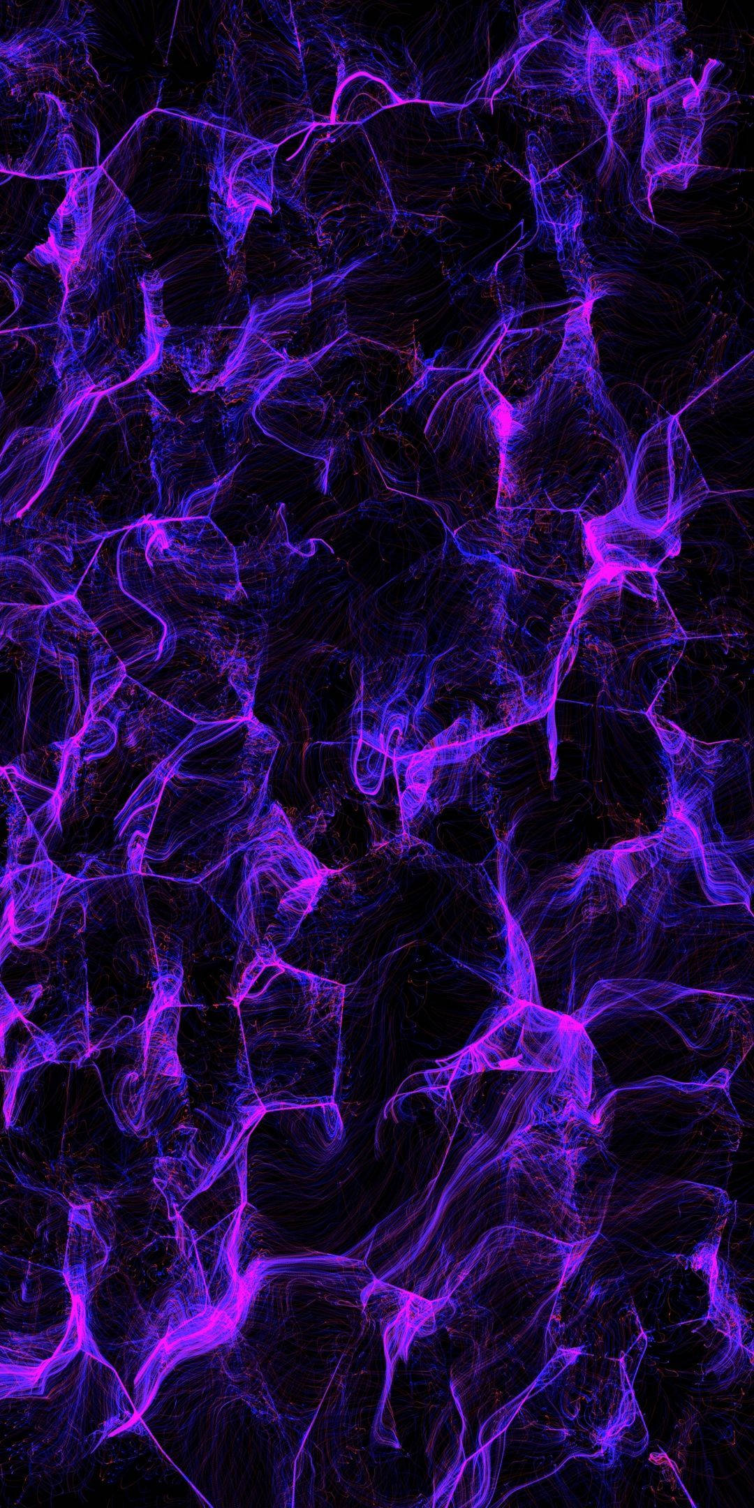 dark purple and black smoke, vibrant purple, blue electric energy, Full HD Phone Wallpaper