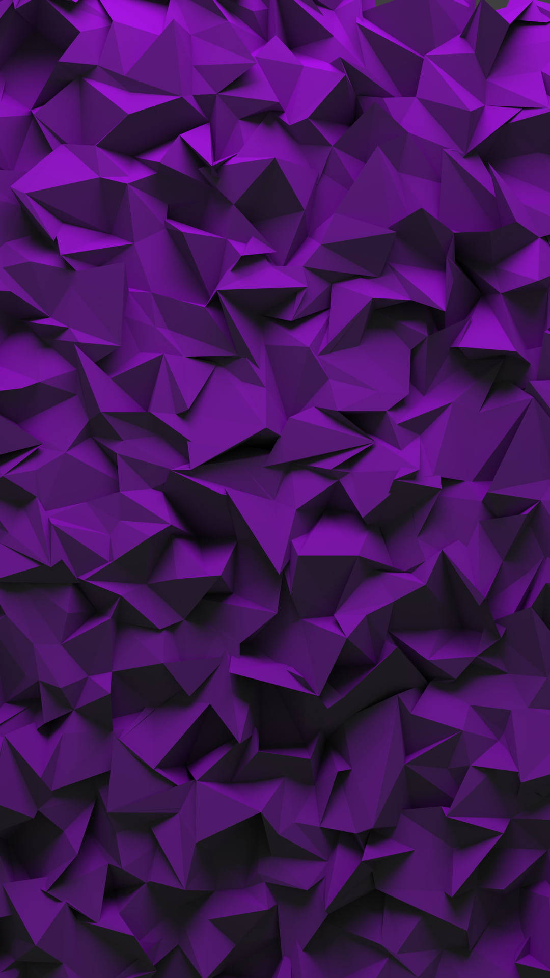Dark Purple Geometric Surface, vibrant purple, low-poly geometric, Full HD Phone Wallpaper