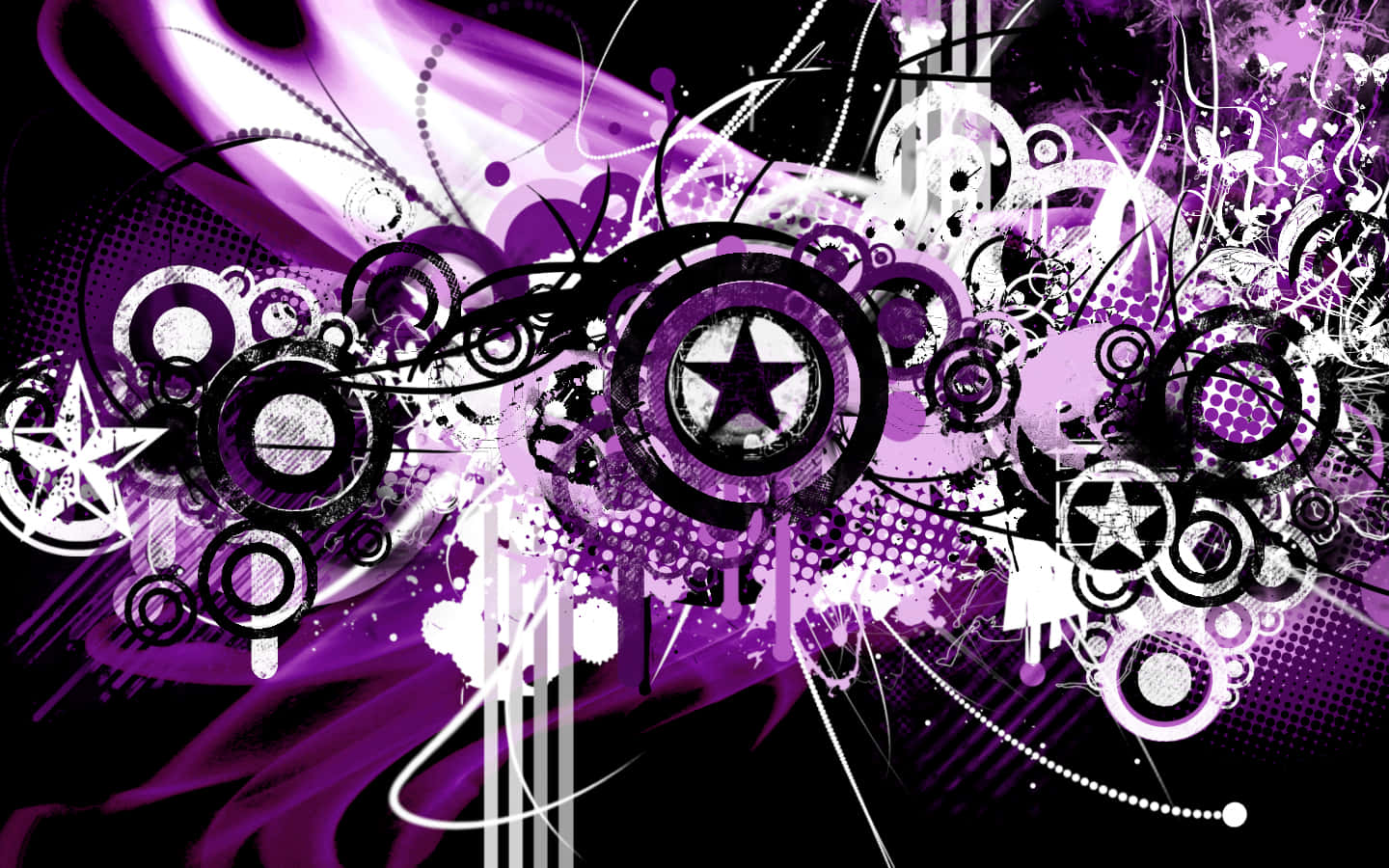abstract purple black graphic design, swirling patterns, stars, HD Desktop Wallpaper