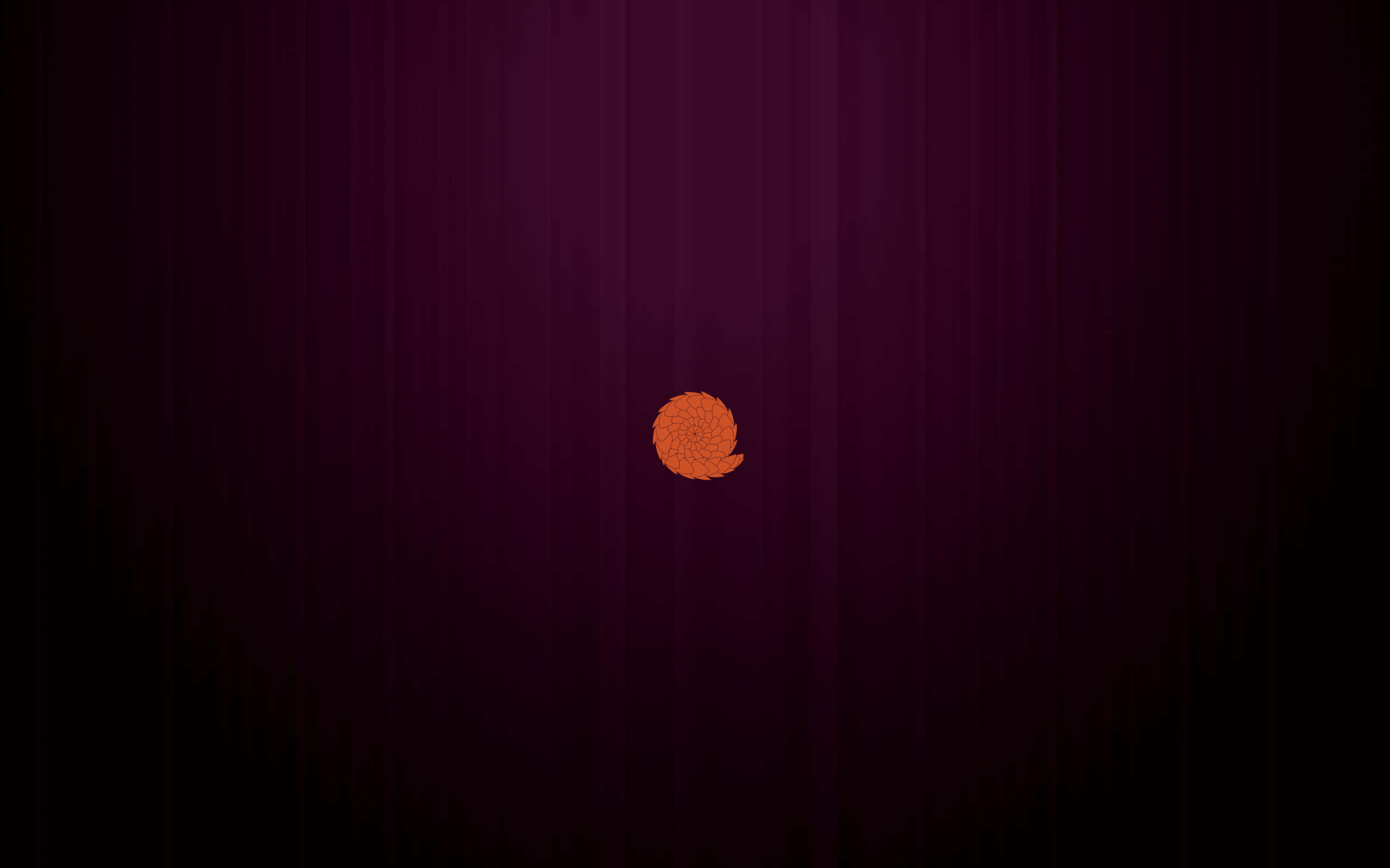 glowing orange geometric sphere, deep purple gradient background, vertical light streaks, 2K Desktop Wallpaper