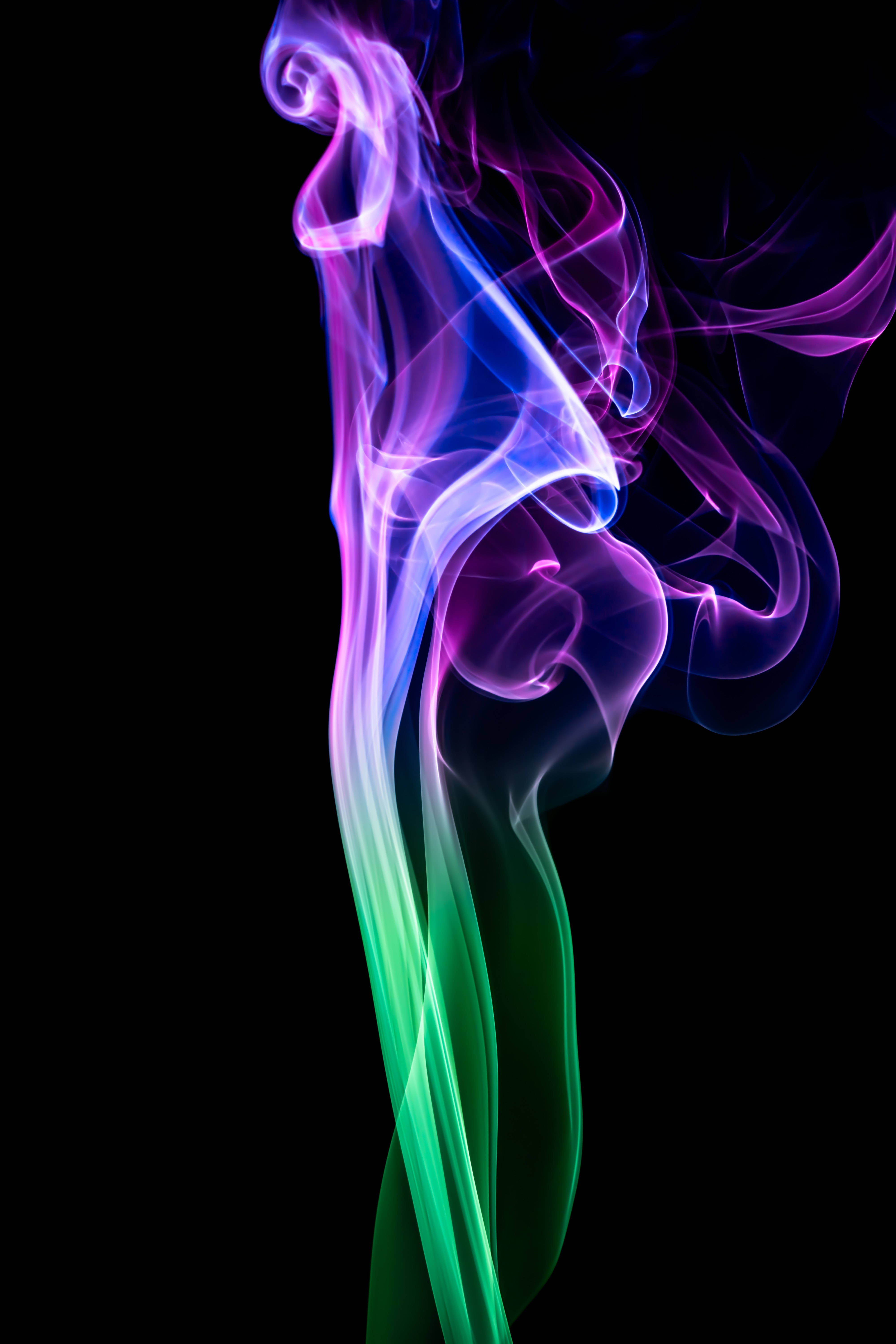 Smoke Wisp, Dark Purple iPhone, neon smoke, 5K Phone Wallpaper