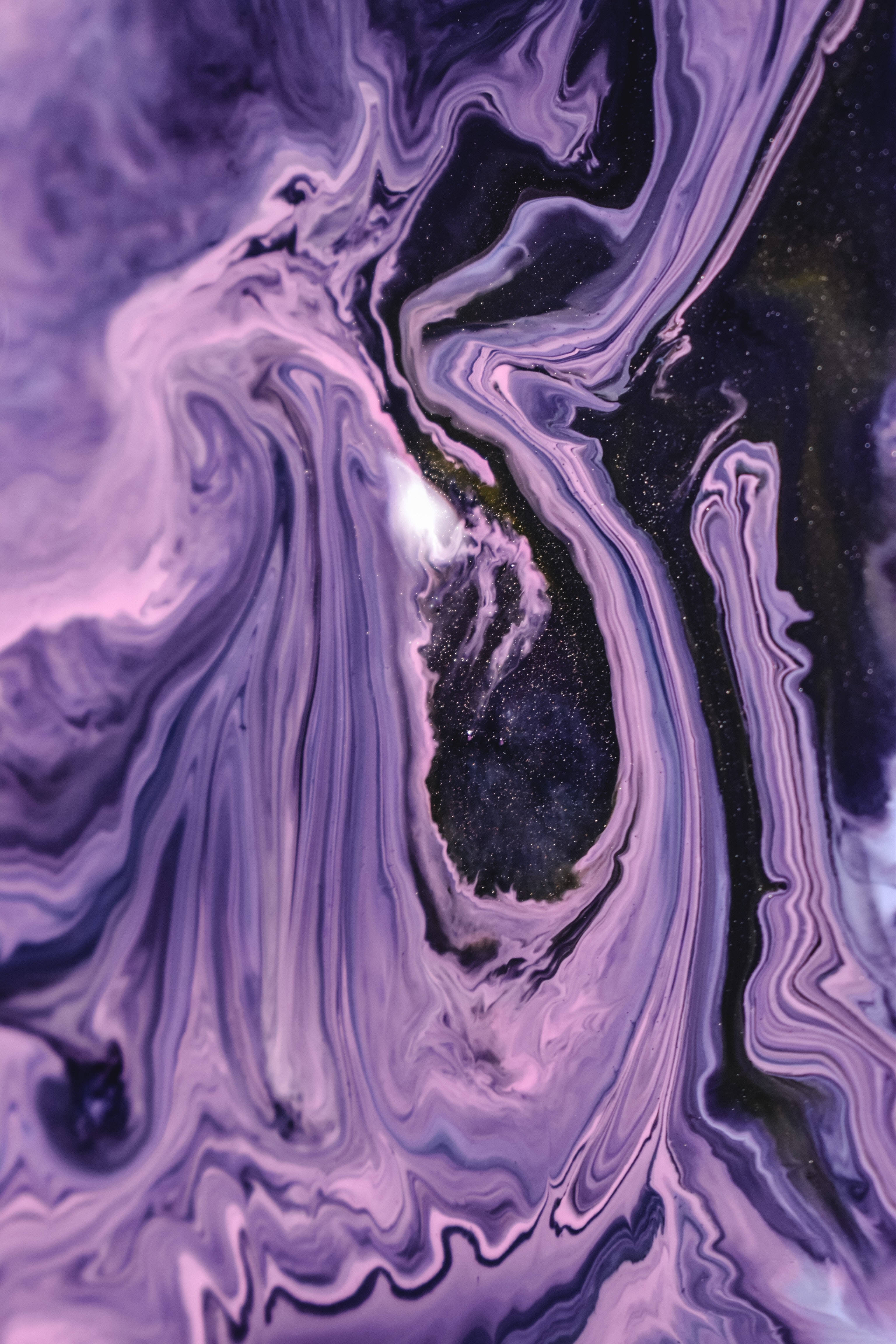 abstract fluid, dark purple, iPhone, 4K Phone Wallpaper
