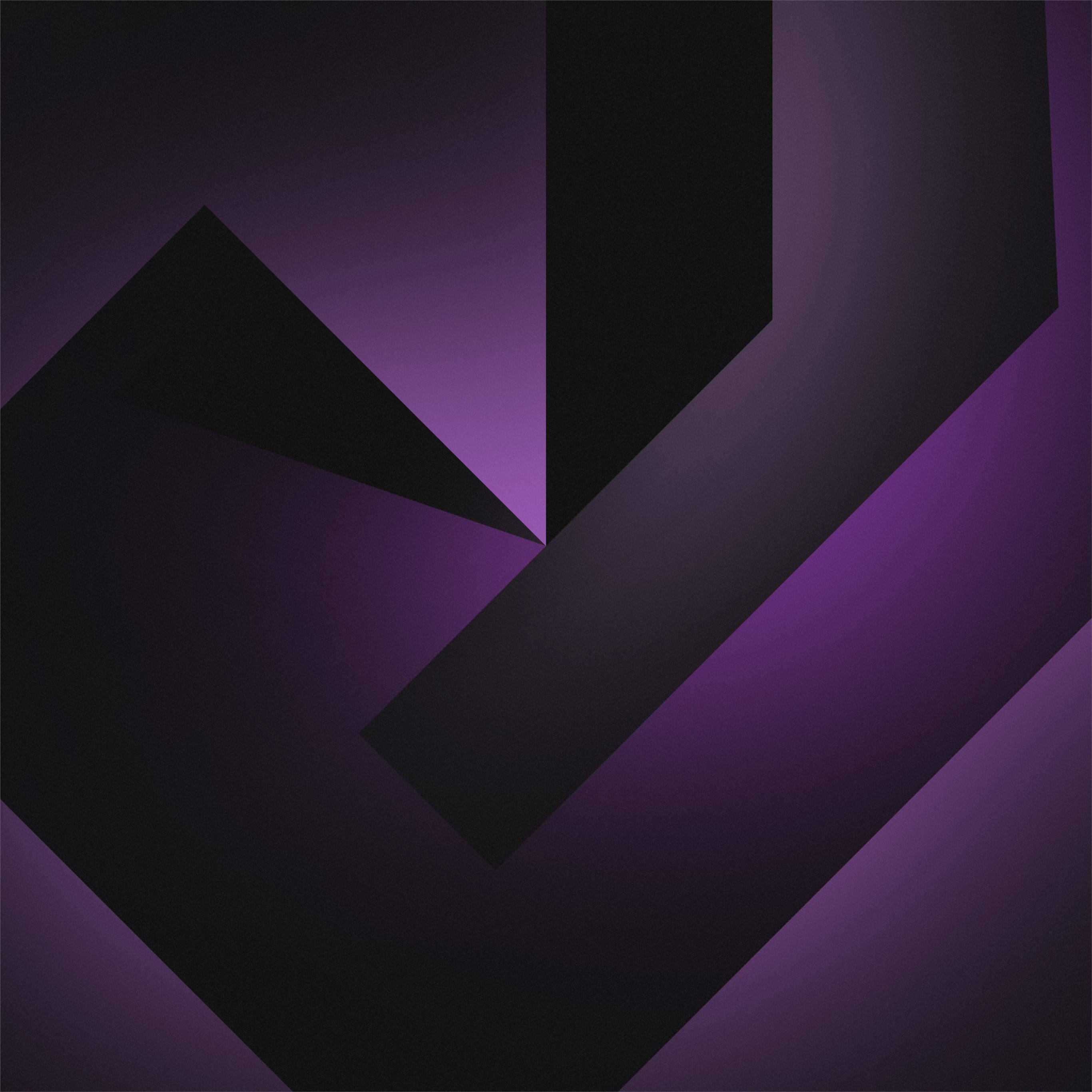 dark purple, black, geometric shapes, 2K Desktop Wallpaper
