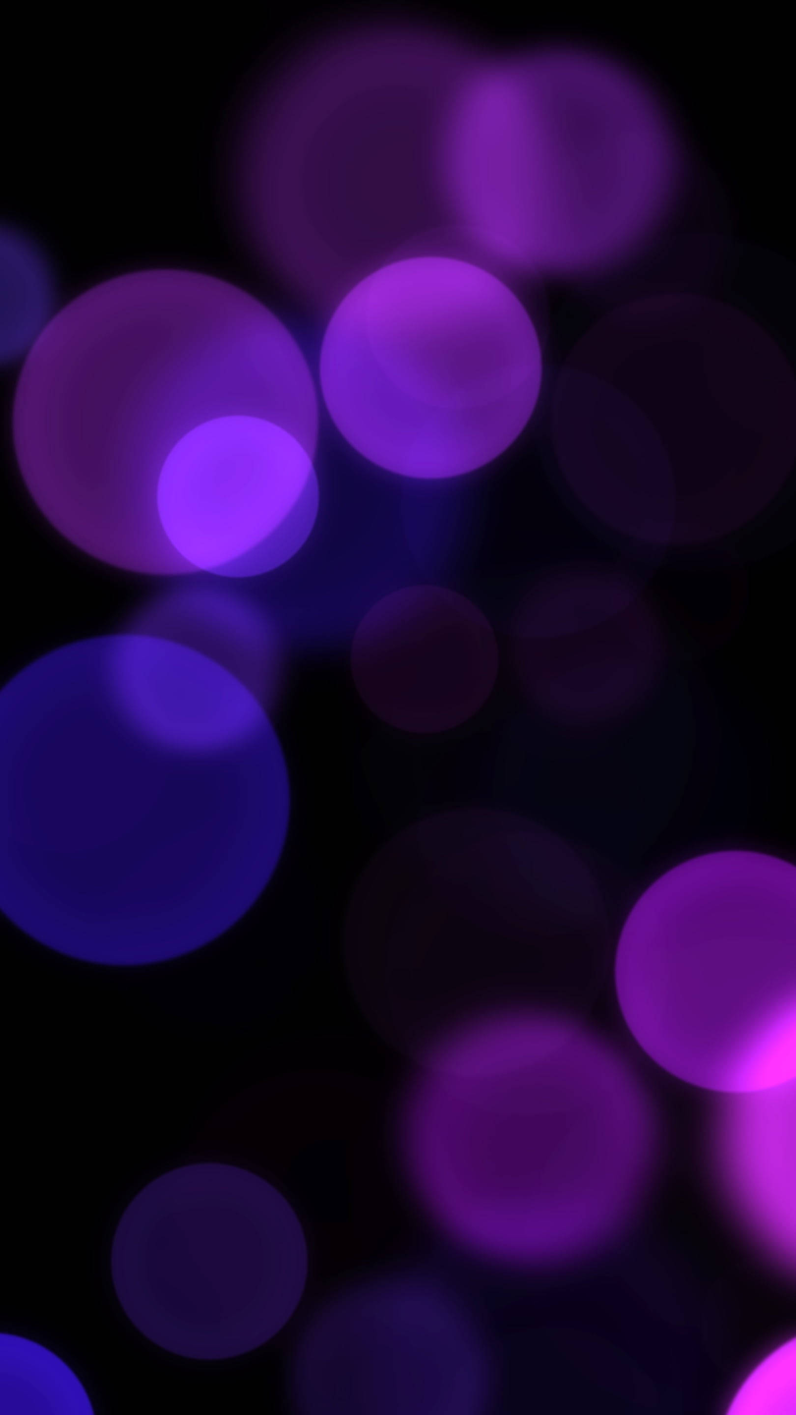 Dark Purple Lights, vibrant purple, blue bokeh circles, 2K Phone Wallpaper