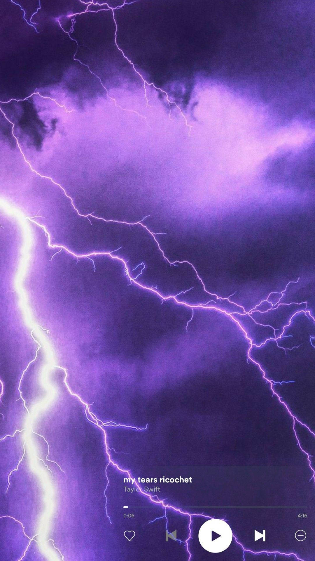 Dark Purple Lightning Playlist, vivid purple lightning, stormy sky, Full HD Phone Wallpaper