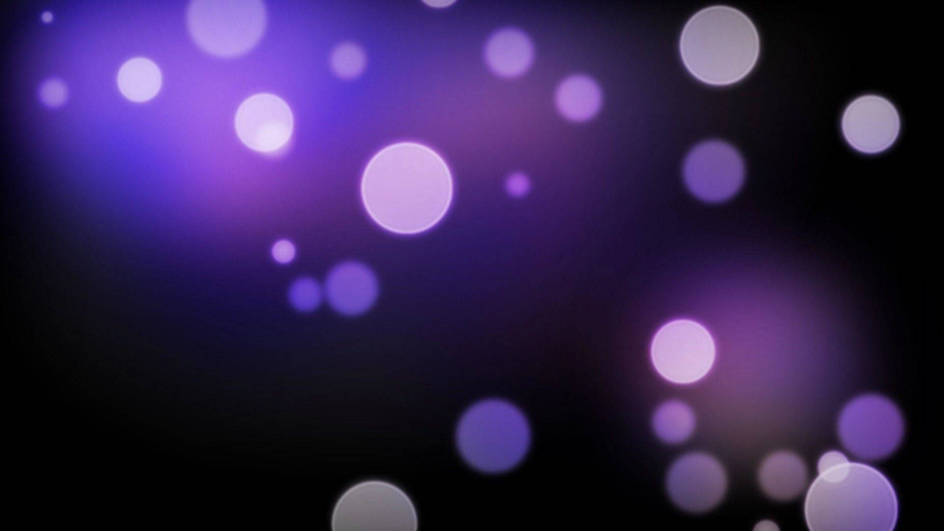 dark purple gradient, glowing purple, white bokeh circles, Full HD Desktop Wallpaper