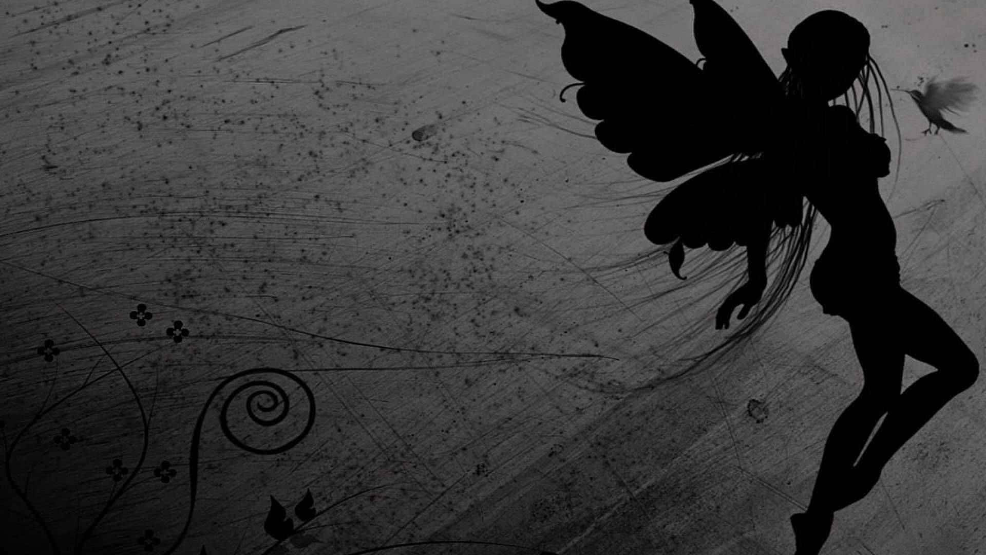 evil fairy, dark queen, graceful fairy silhouette, Full HD Desktop Wallpaper