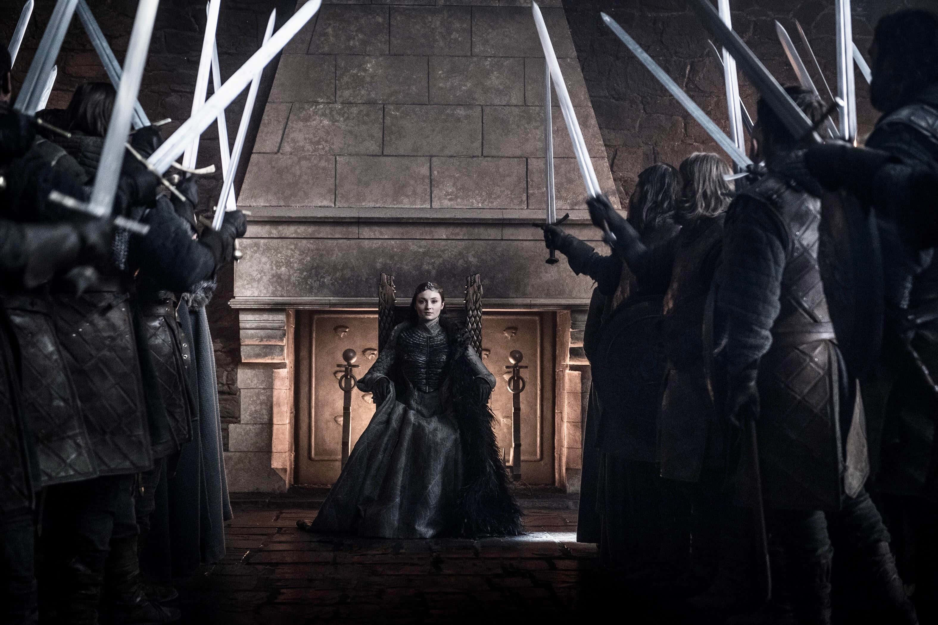 Dark Queen, black armor, throne, 2K Desktop Wallpaper