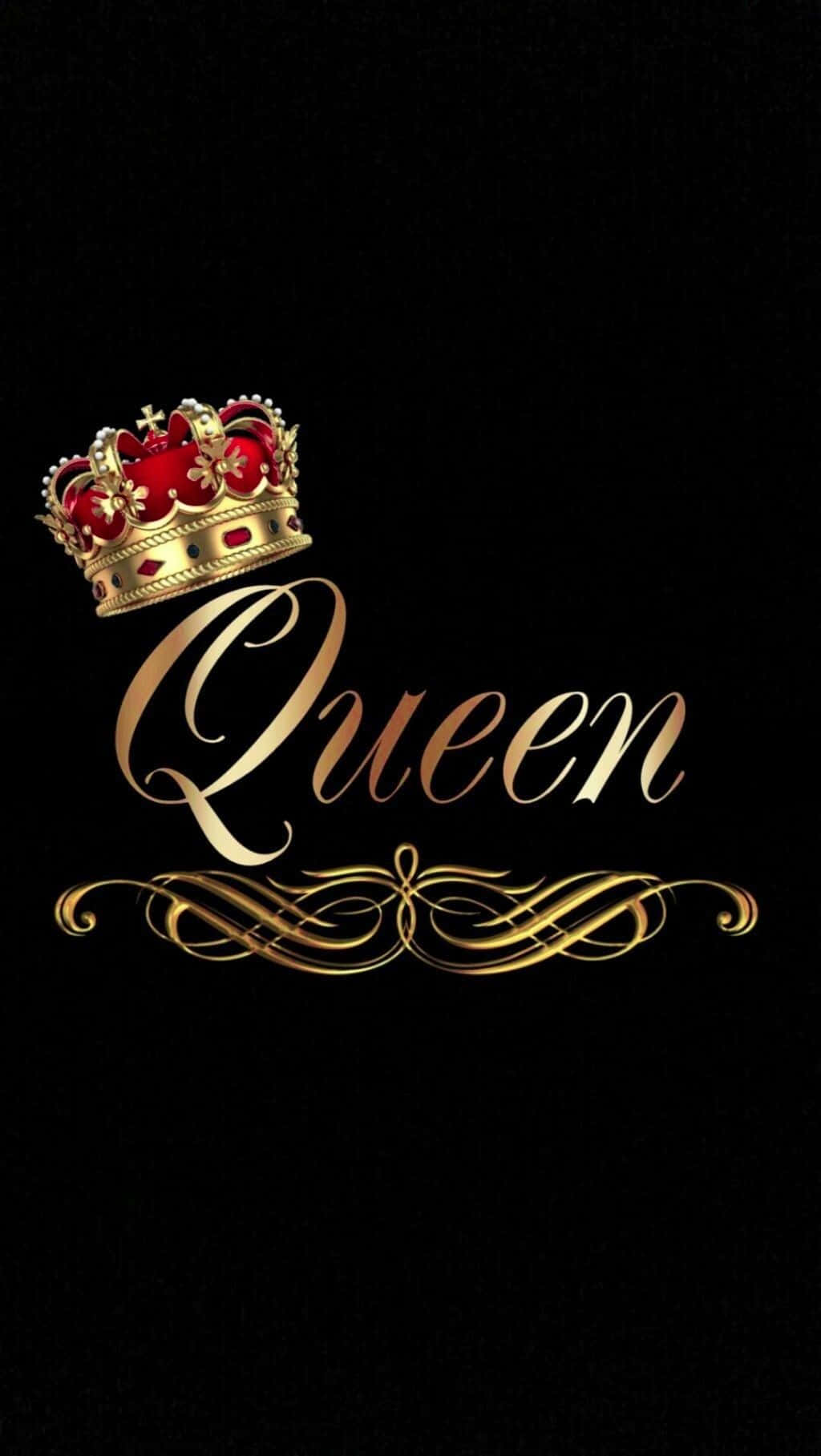 Dark Queen, golden crown, red velvet jewels, HD Phone Wallpaper