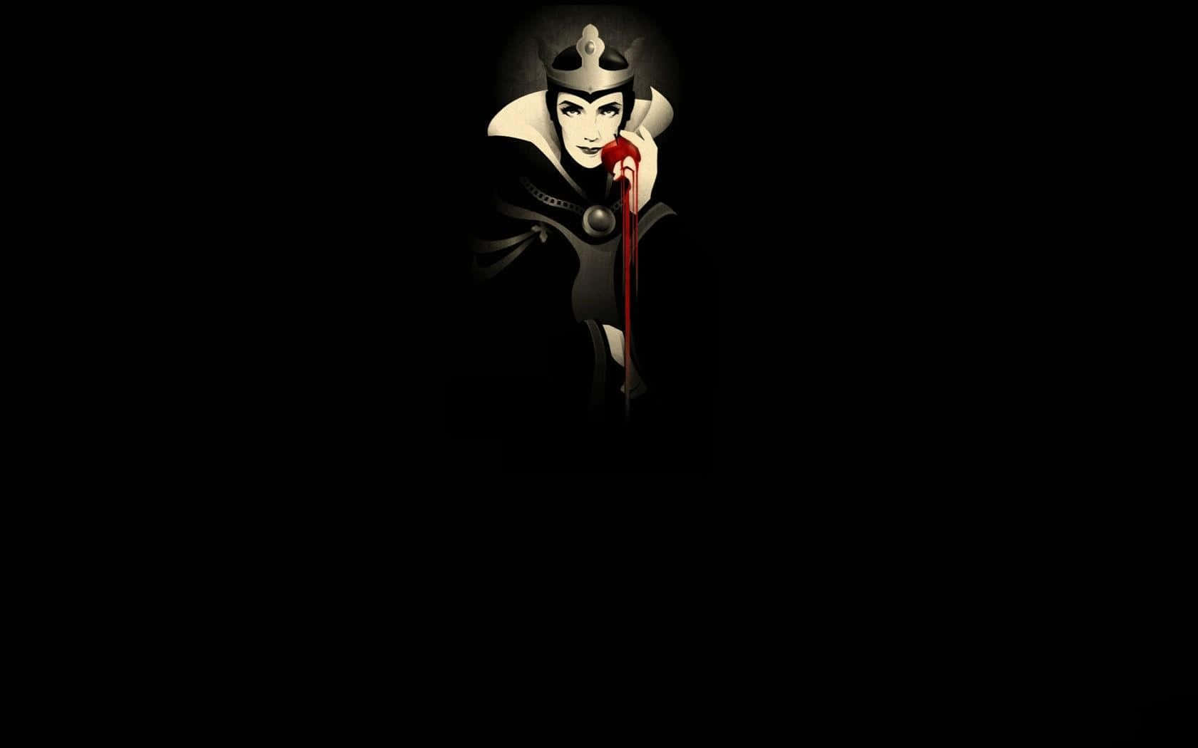 Dark Queen, crown, red staff, HD Desktop Wallpaper