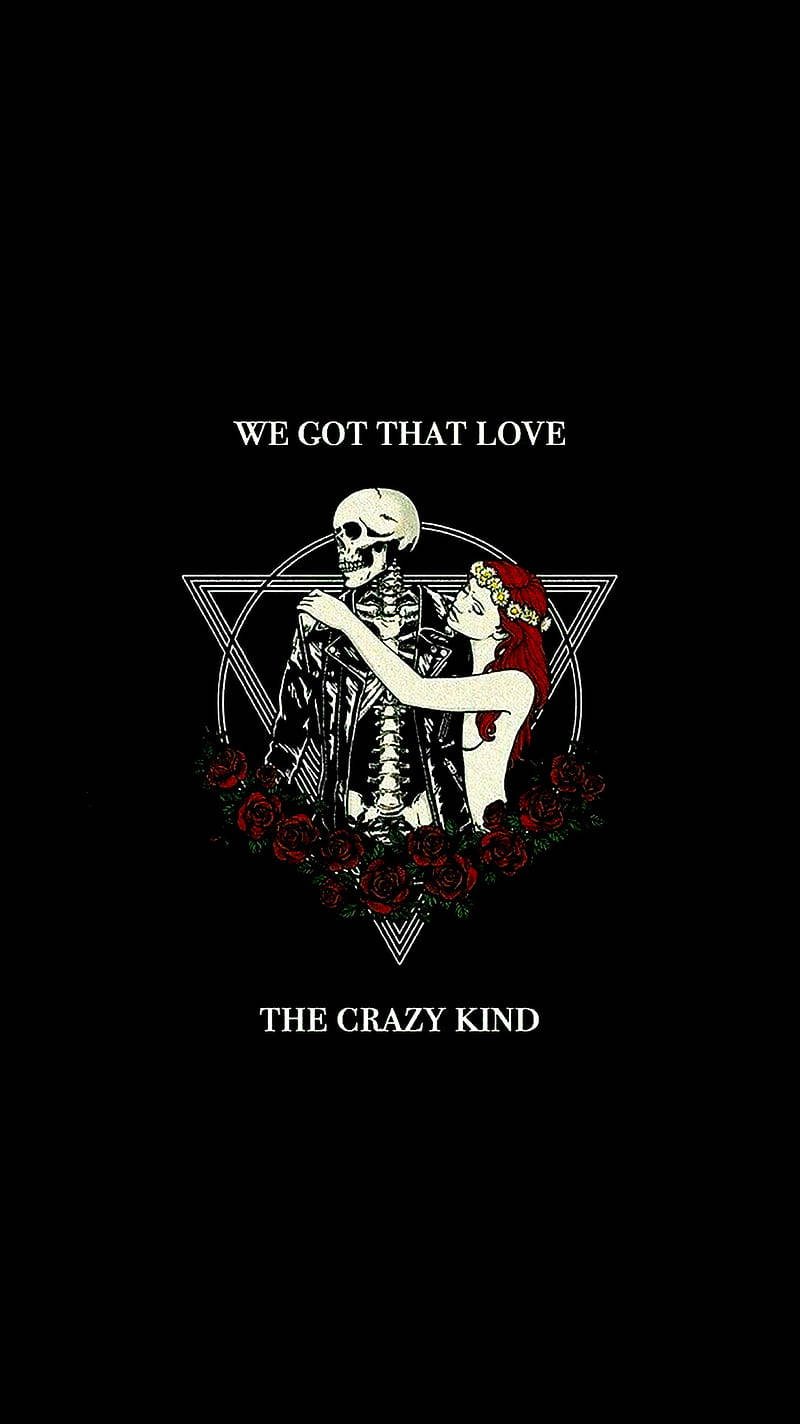 Dark Skeleton Art Quote, triangle, red roses, HD Phone Wallpaper