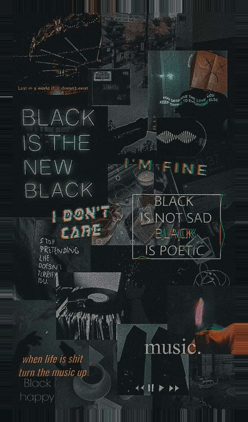 black retro, neon accents, music-themed visuals, HD Phone Wallpaper