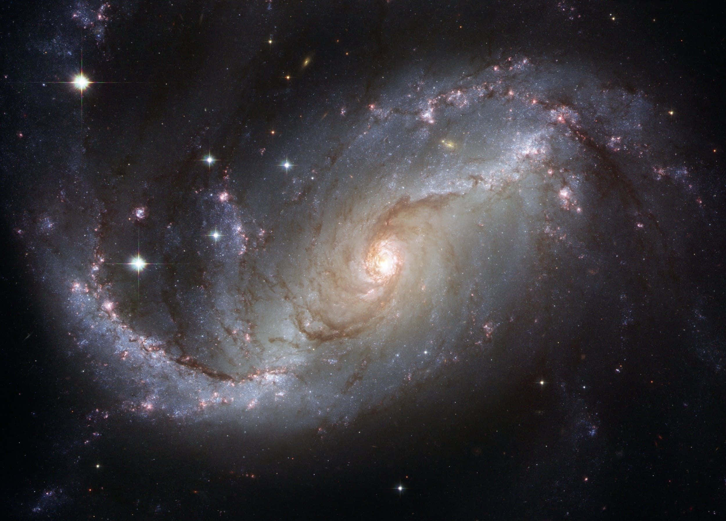 Dark Galaxy, spiral galaxy, glowing arms of stars, Full HD Desktop Wallpaper