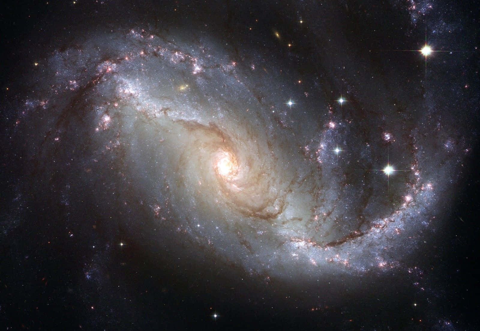 Dark Galaxy, spiral galaxy, glowing stars, HD Desktop Wallpaper