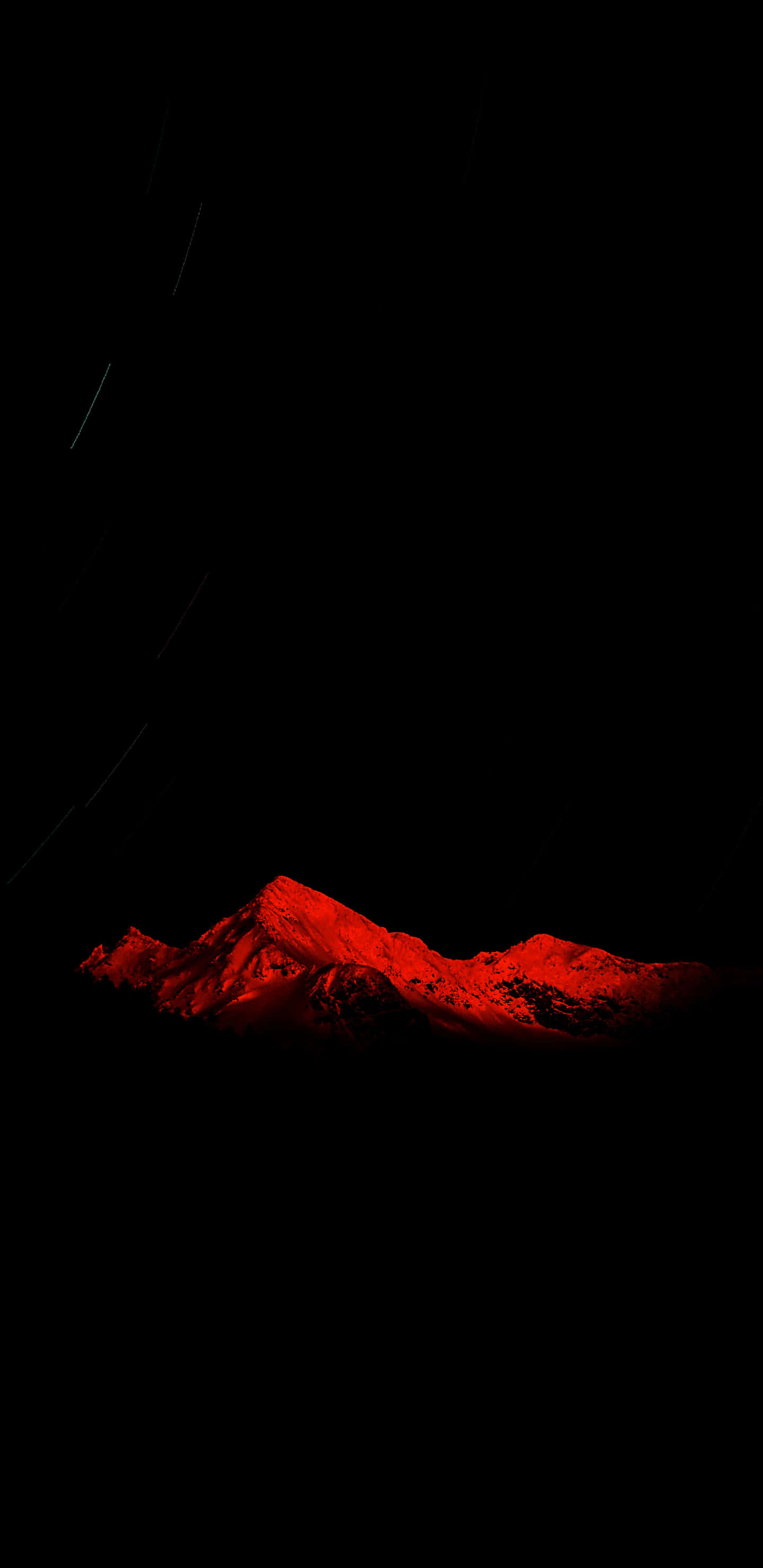 Dark Red Aesthetic, snowy peaks, intense red light, 2K Phone Wallpaper