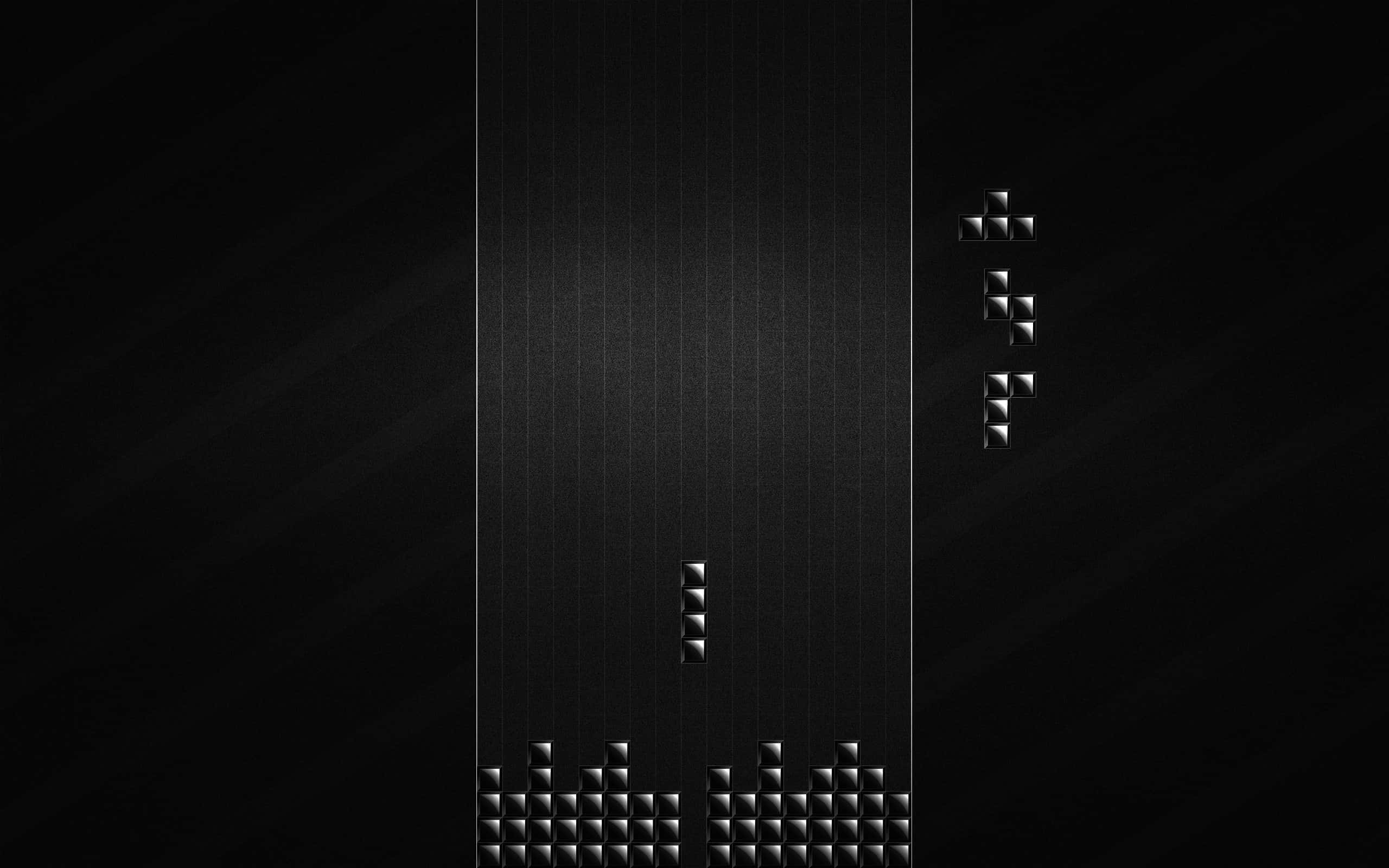 Dark Retro, pixelated blocks, question mark, 2K Desktop Wallpaper