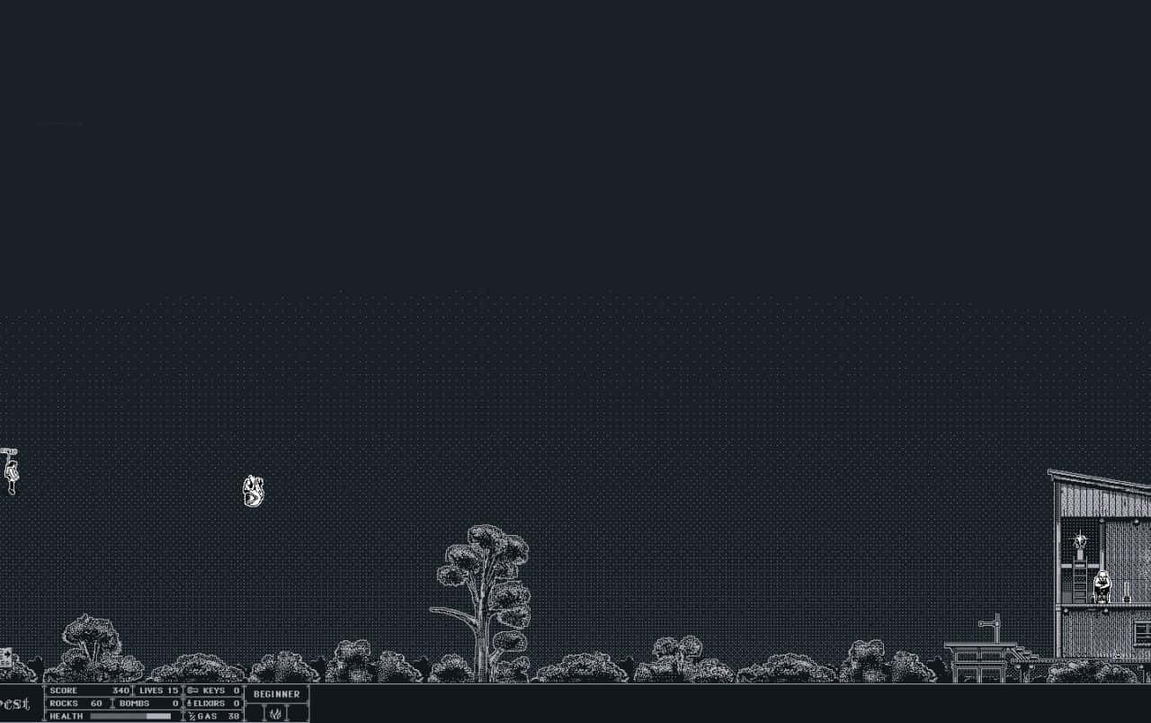 vintage photograph, dark tone, pixelated retro game scene, HD Desktop Wallpaper