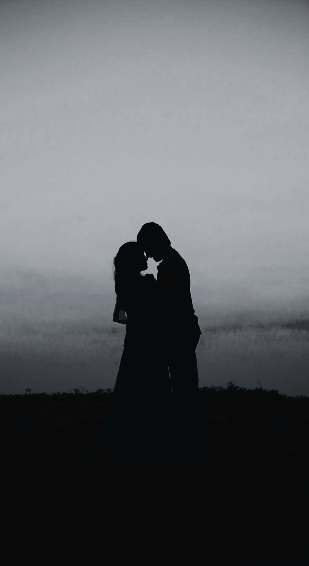 shadowed lovers embrace, silhouette, couple embracing, Full HD Phone Wallpaper