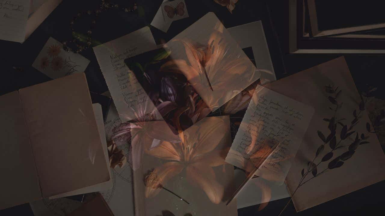 Dark Romance, mysterious love letters, handwritten letters, HD Desktop Wallpaper