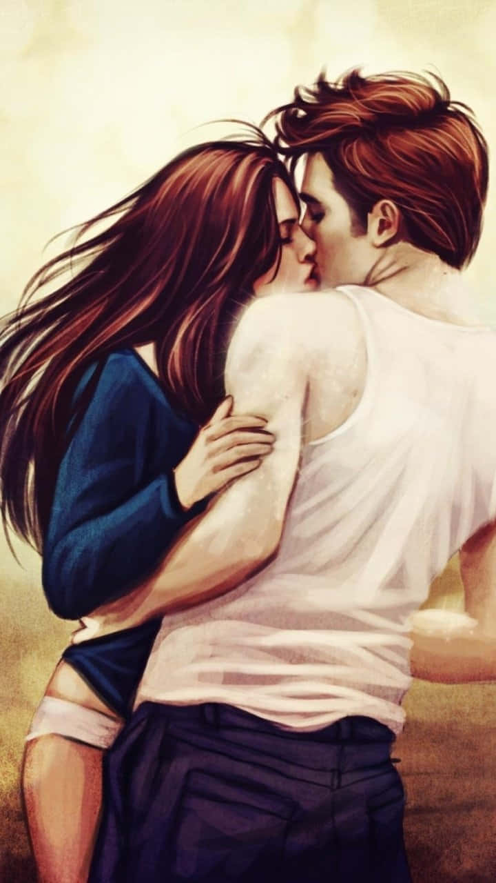 Twilight, couple, kiss, HD Phone Wallpaper