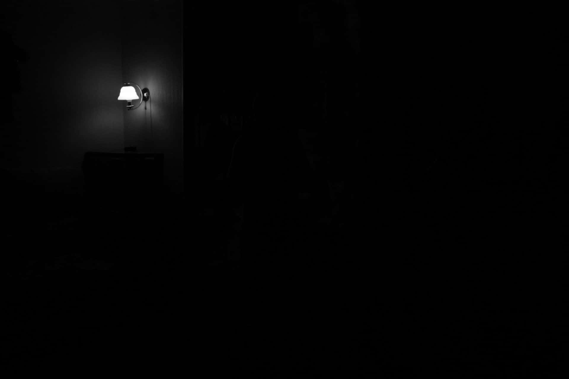 Dark Room, wall-mounted lamp, pitch-black room, Full HD Desktop Wallpaper