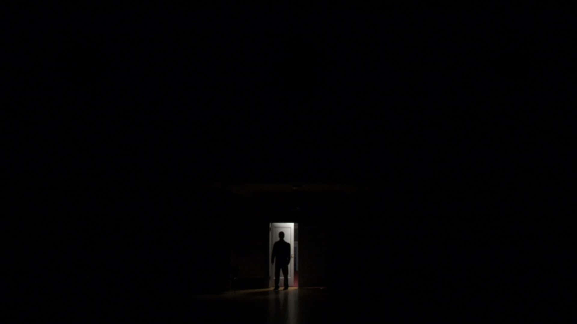 Dark Room, silhouette, brightly lit doorway, Full HD Desktop Wallpaper