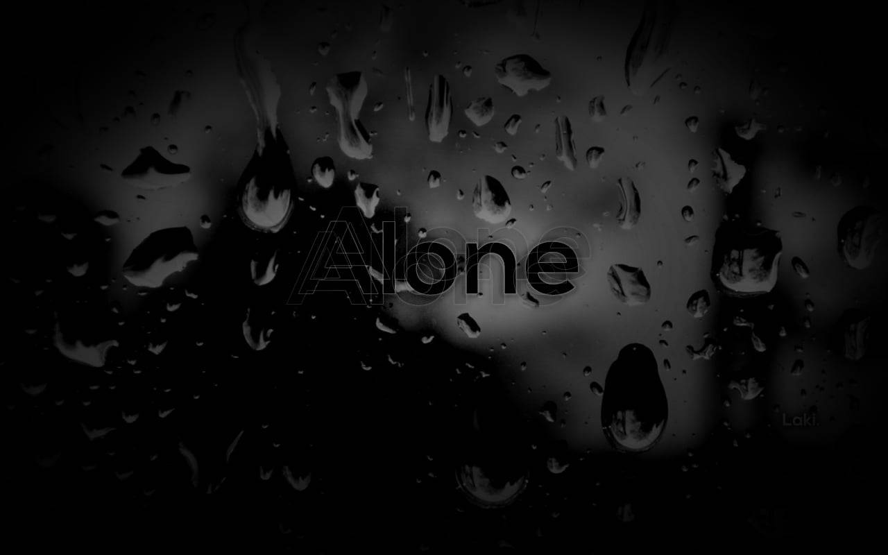 Dark Sad, Alone, black and white raindrops, HD Desktop Wallpaper