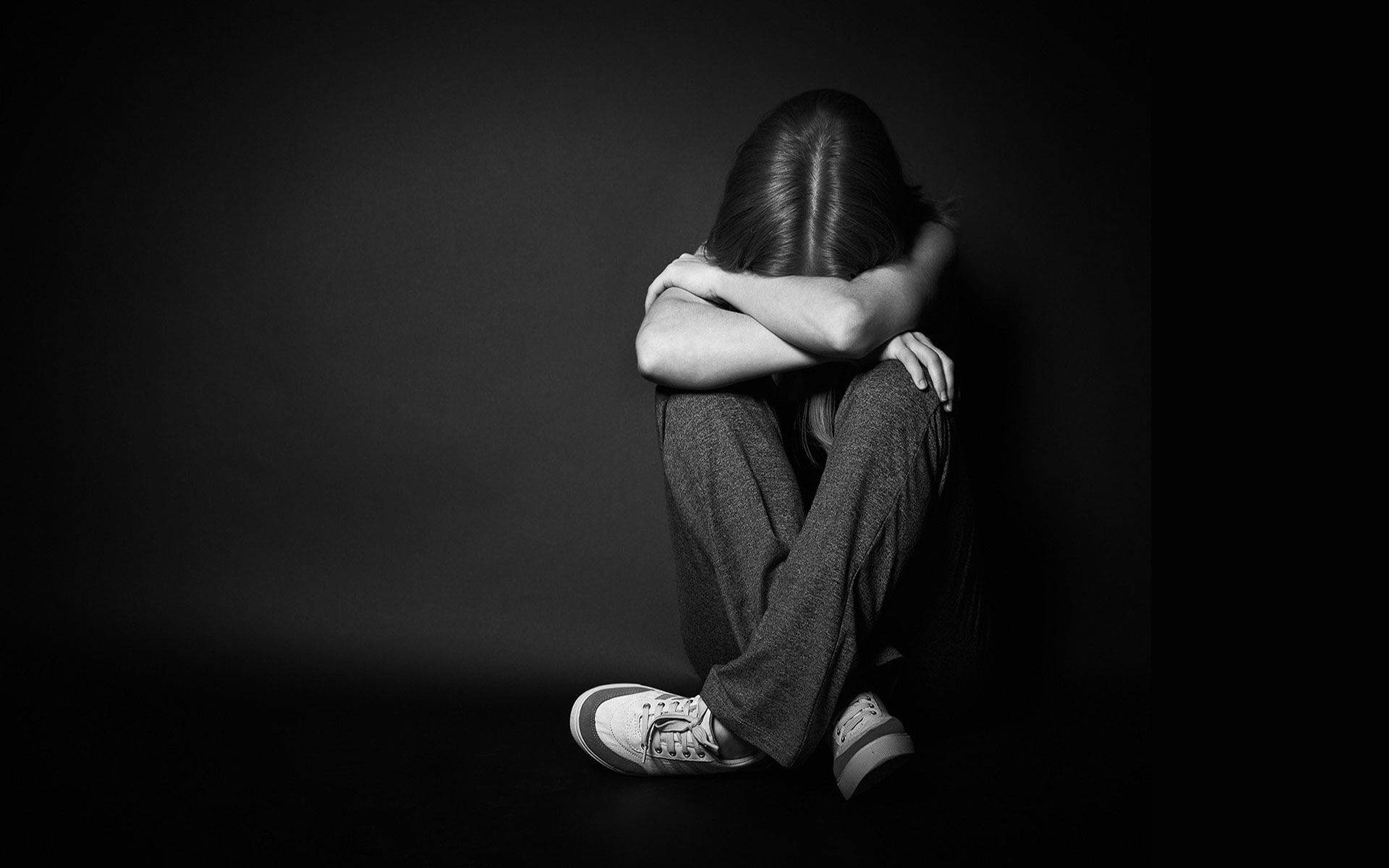 Dark Sad, girl, crying, Full HD Desktop Wallpaper