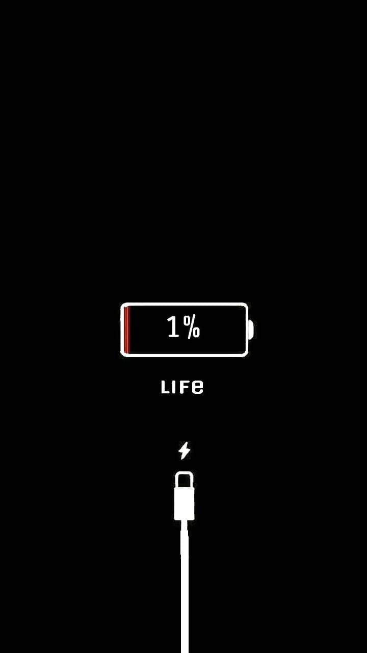 Dark Sad, white battery icon, 1 percent, HD Phone Wallpaper