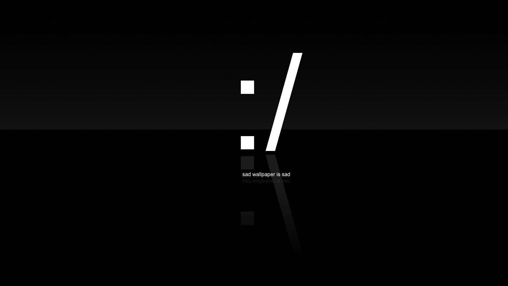sad face emoji, white sad face emoji, minimalist black background, Full HD Desktop Wallpaper