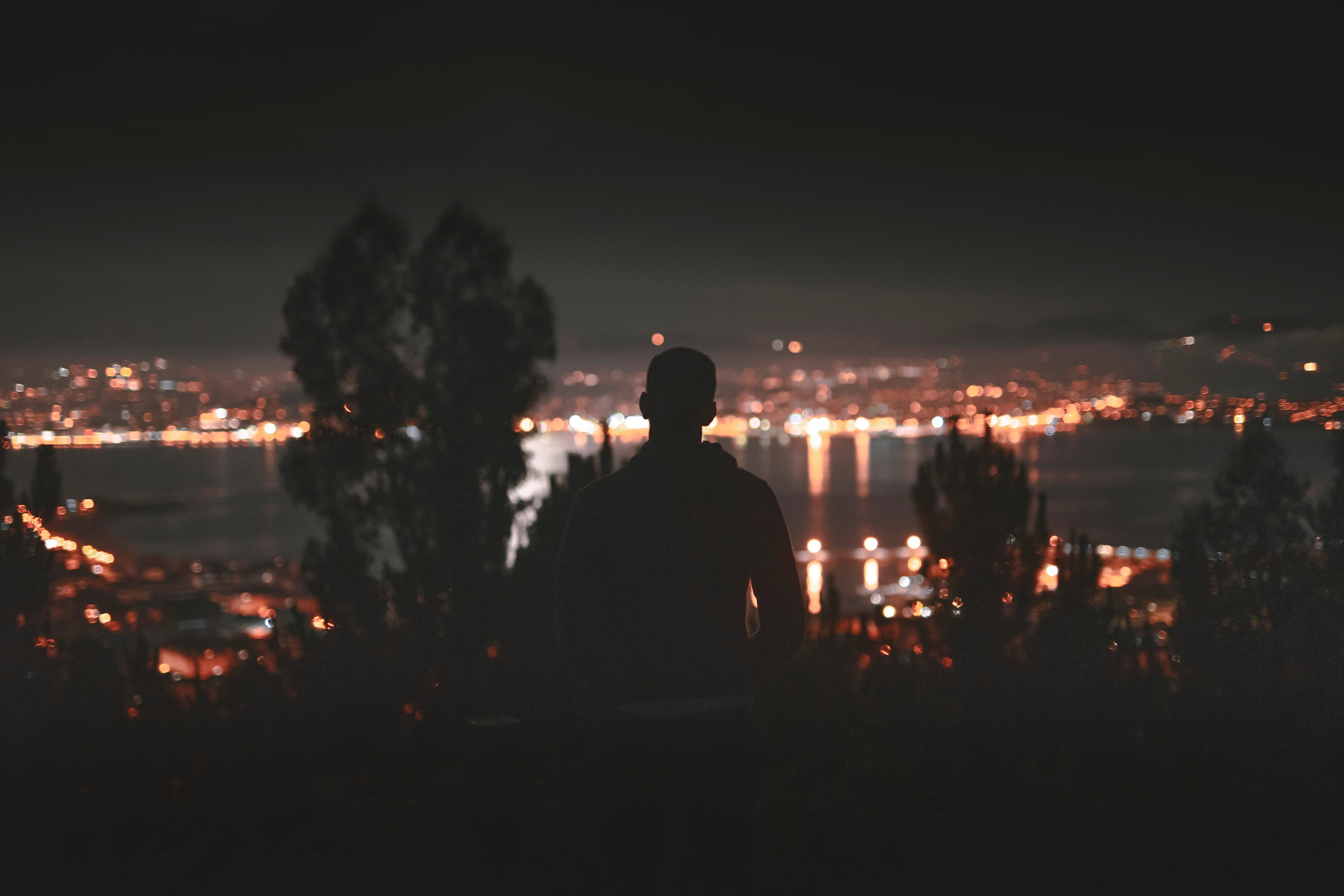 Dark Sad, cityscape, water, 5K Desktop Wallpaper