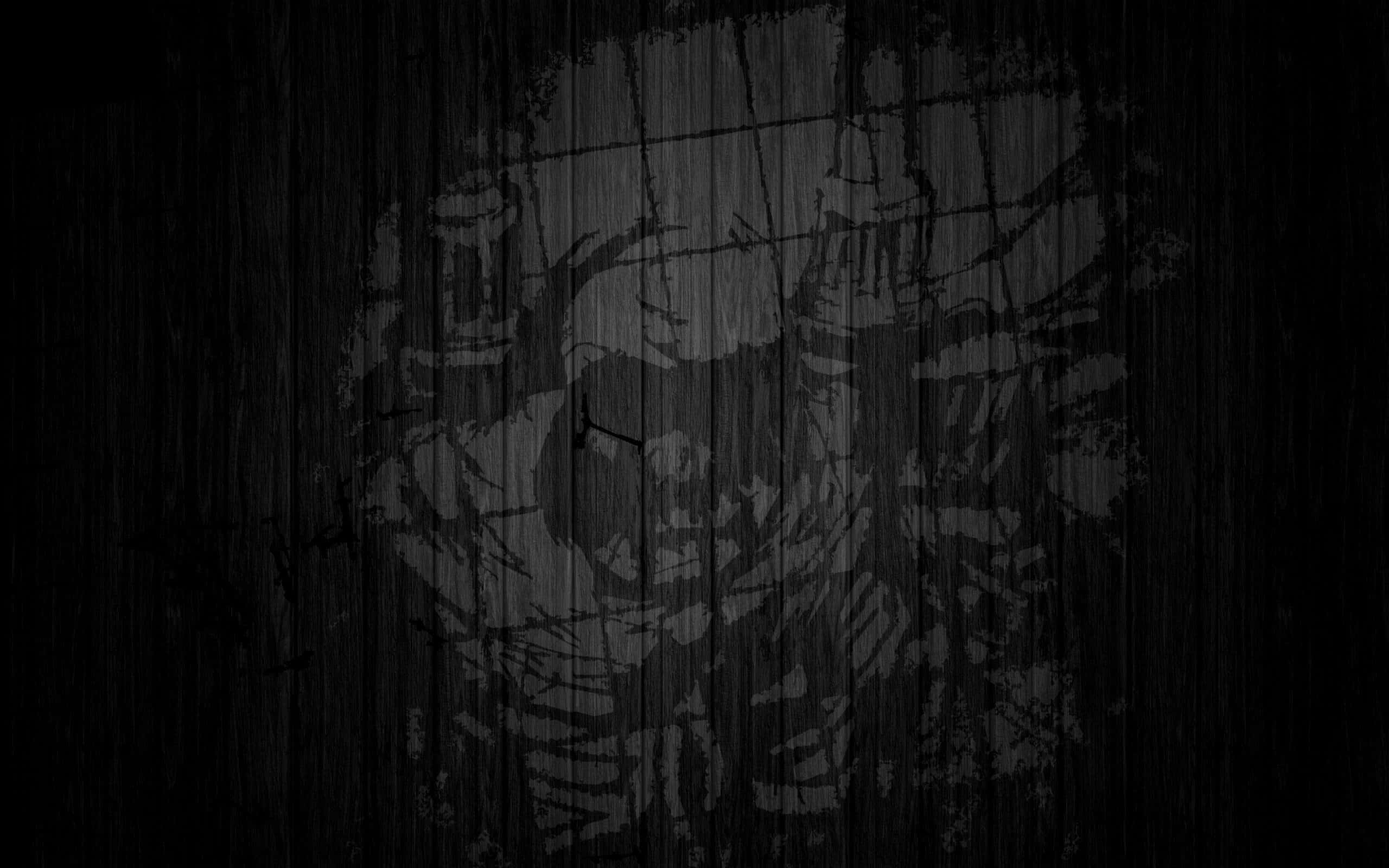 Dark Samurai, ghostly skull, weathered dark wood, 2K Desktop Wallpaper