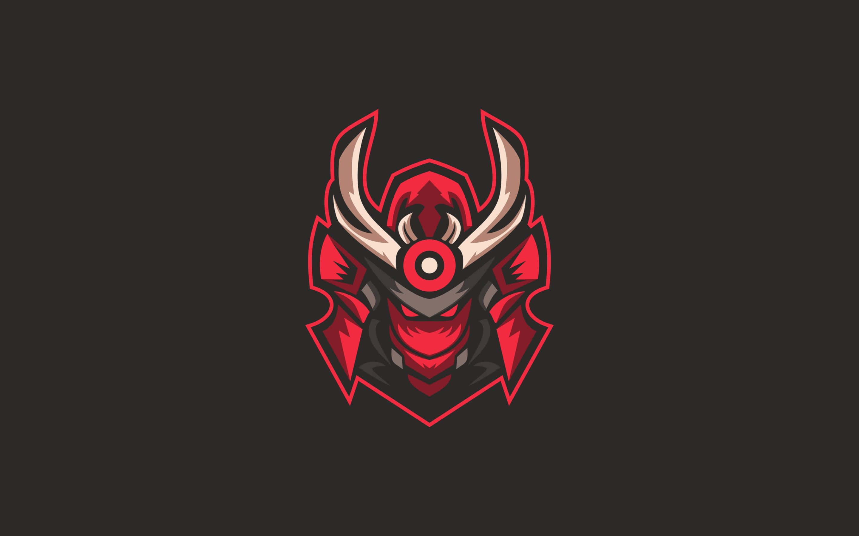 Dark Samurai, red, black, 2K Desktop Wallpaper