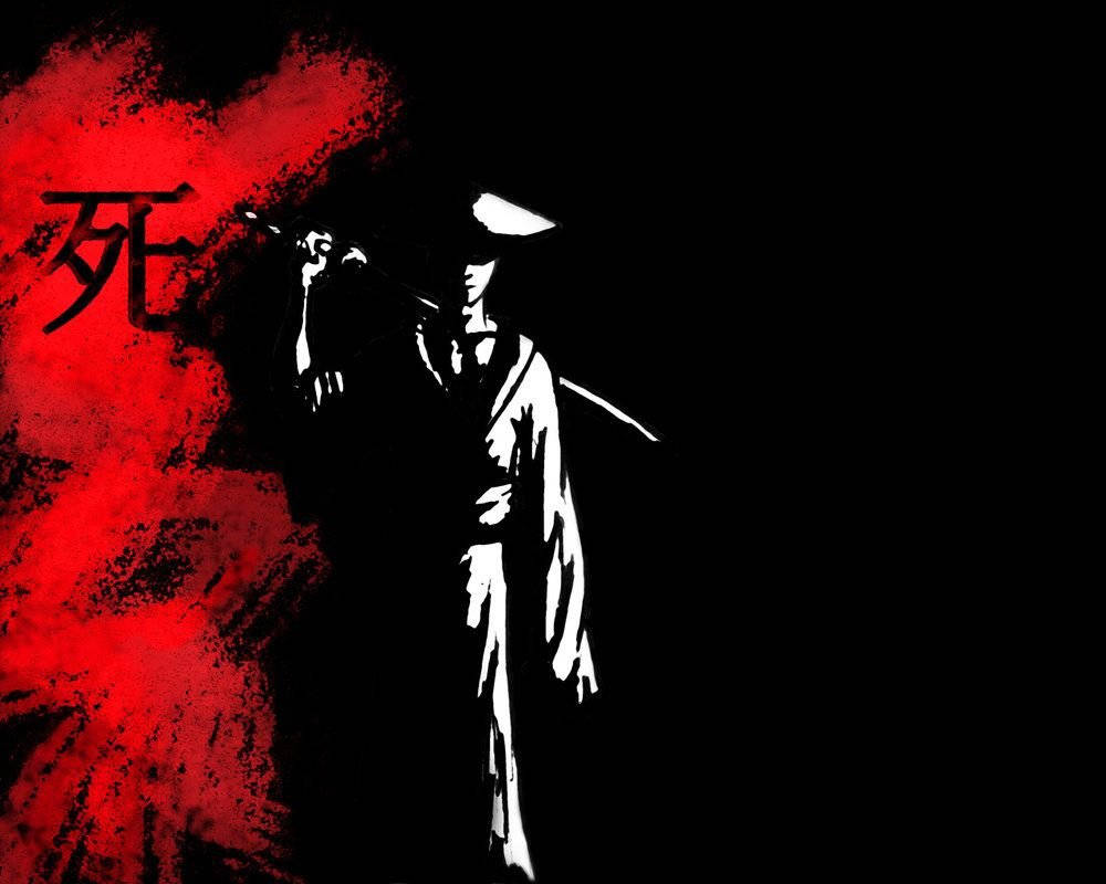 samurai, katana, black background, SD Desktop Wallpaper